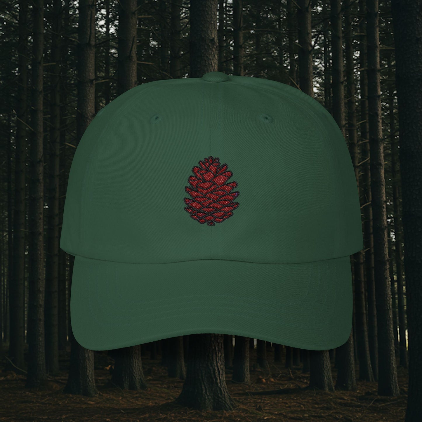Embroidered Classic Dad Cap - Pinecone