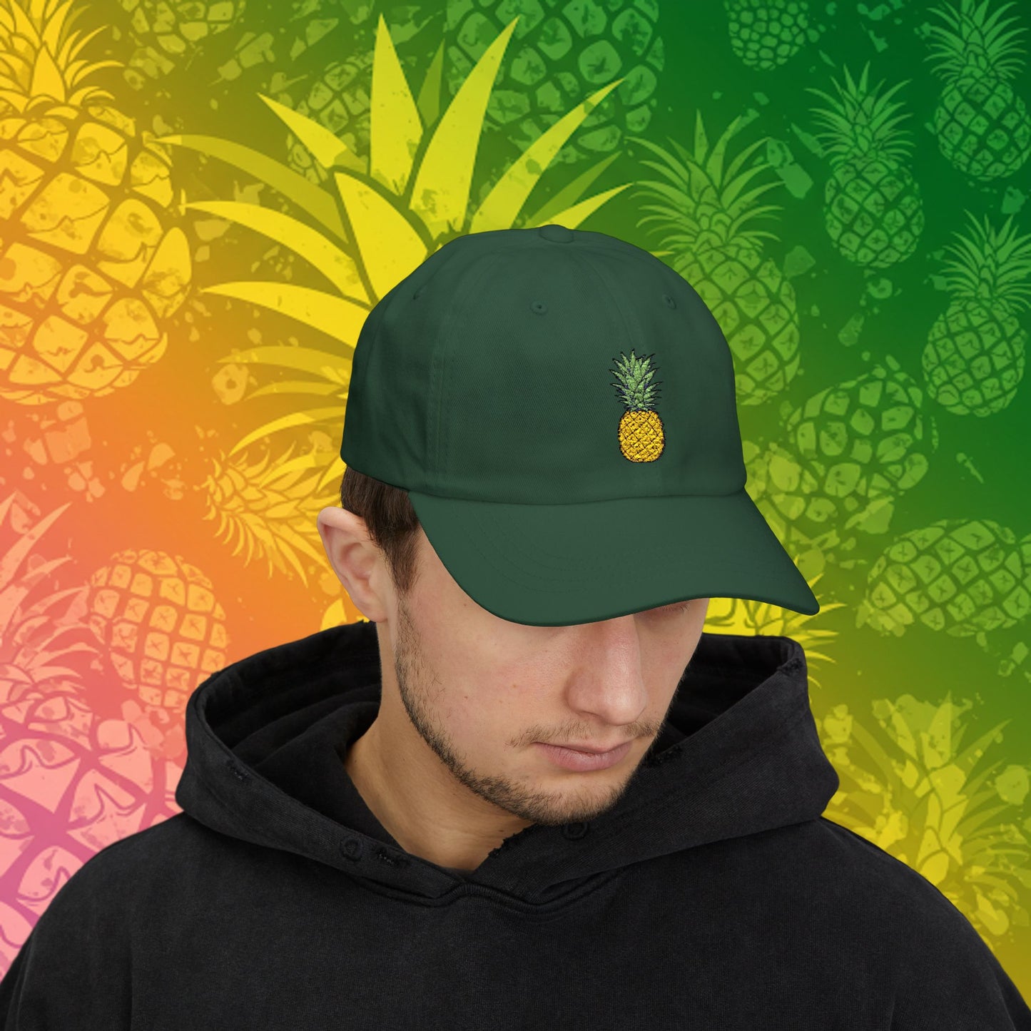 Embroidered Classic Dad Cap - Pineapple