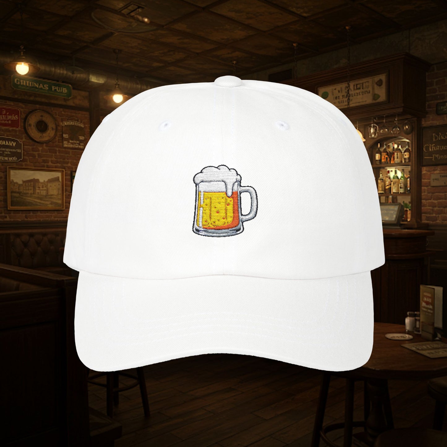 Embroidered Classic Dad Cap - Beer Mug