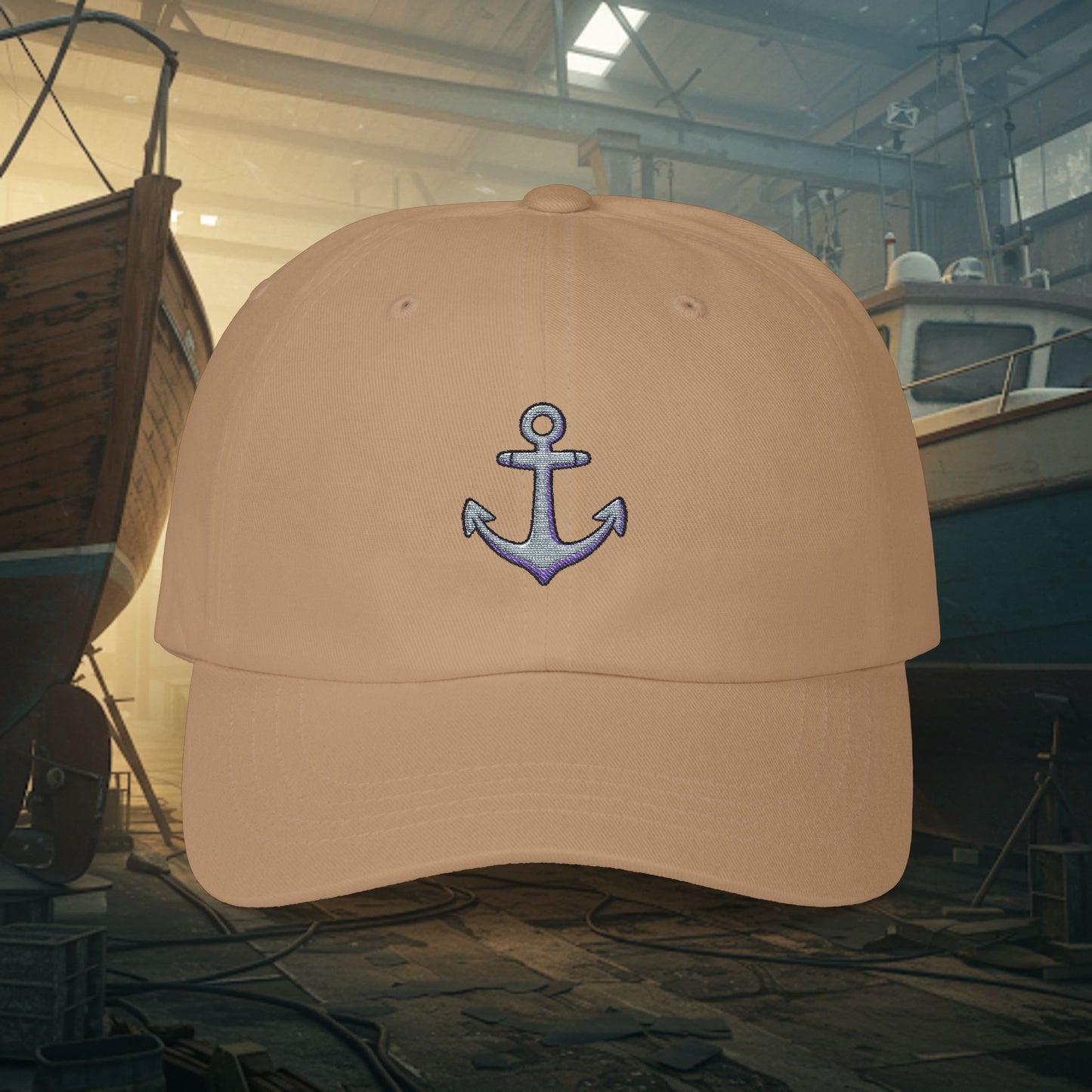 Embroidered Classic Dad Cap - Anchor