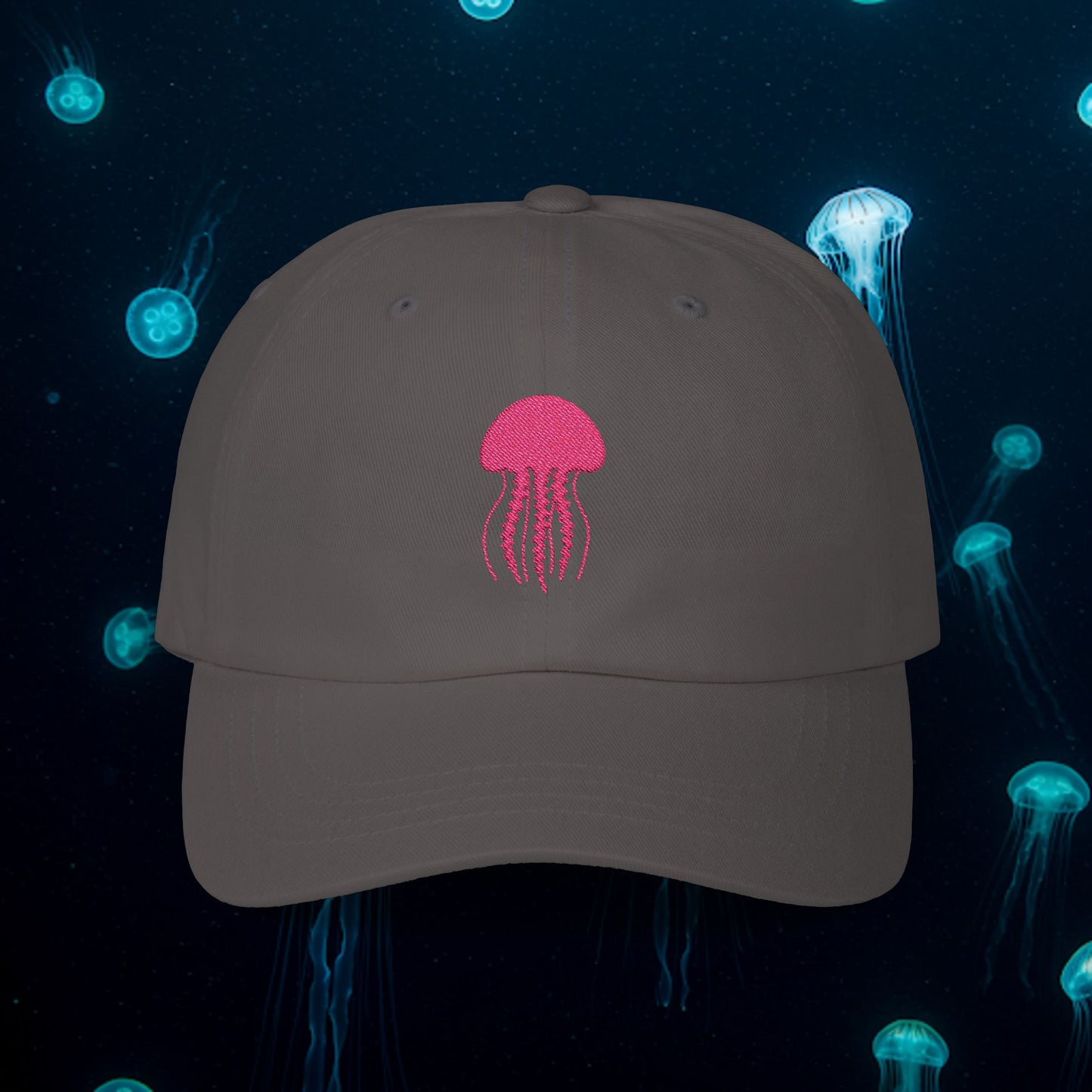 Embroidered Classic Dad Cap - Jellyfish