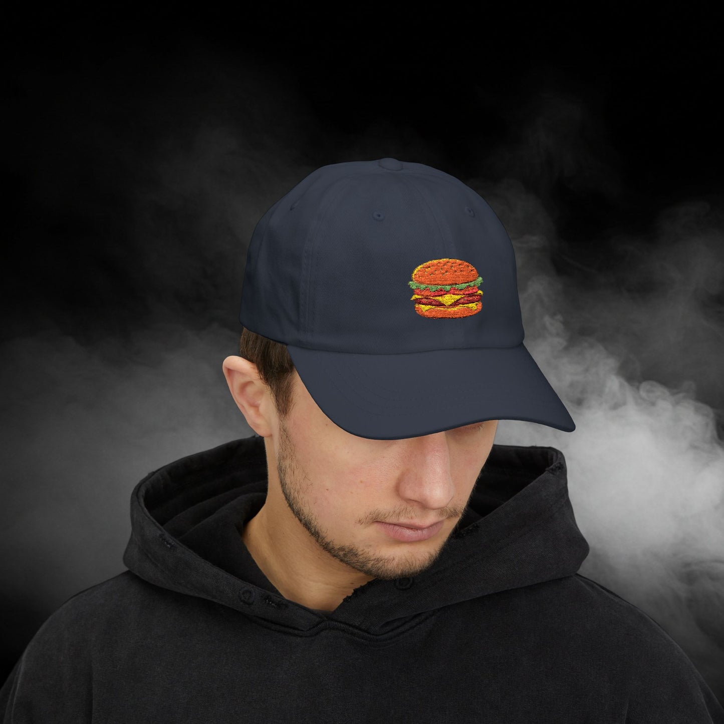 Embroidered Classic Dad Cap - Cheeseburger