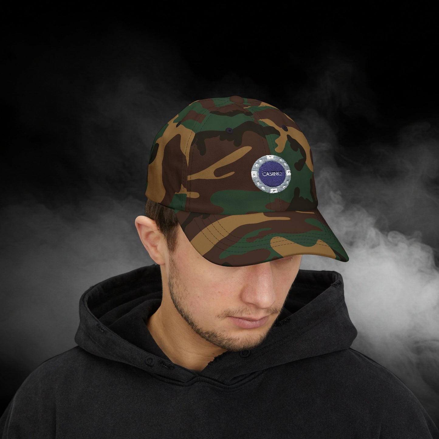 Embroidered Classic Dad Cap - Casino Chip