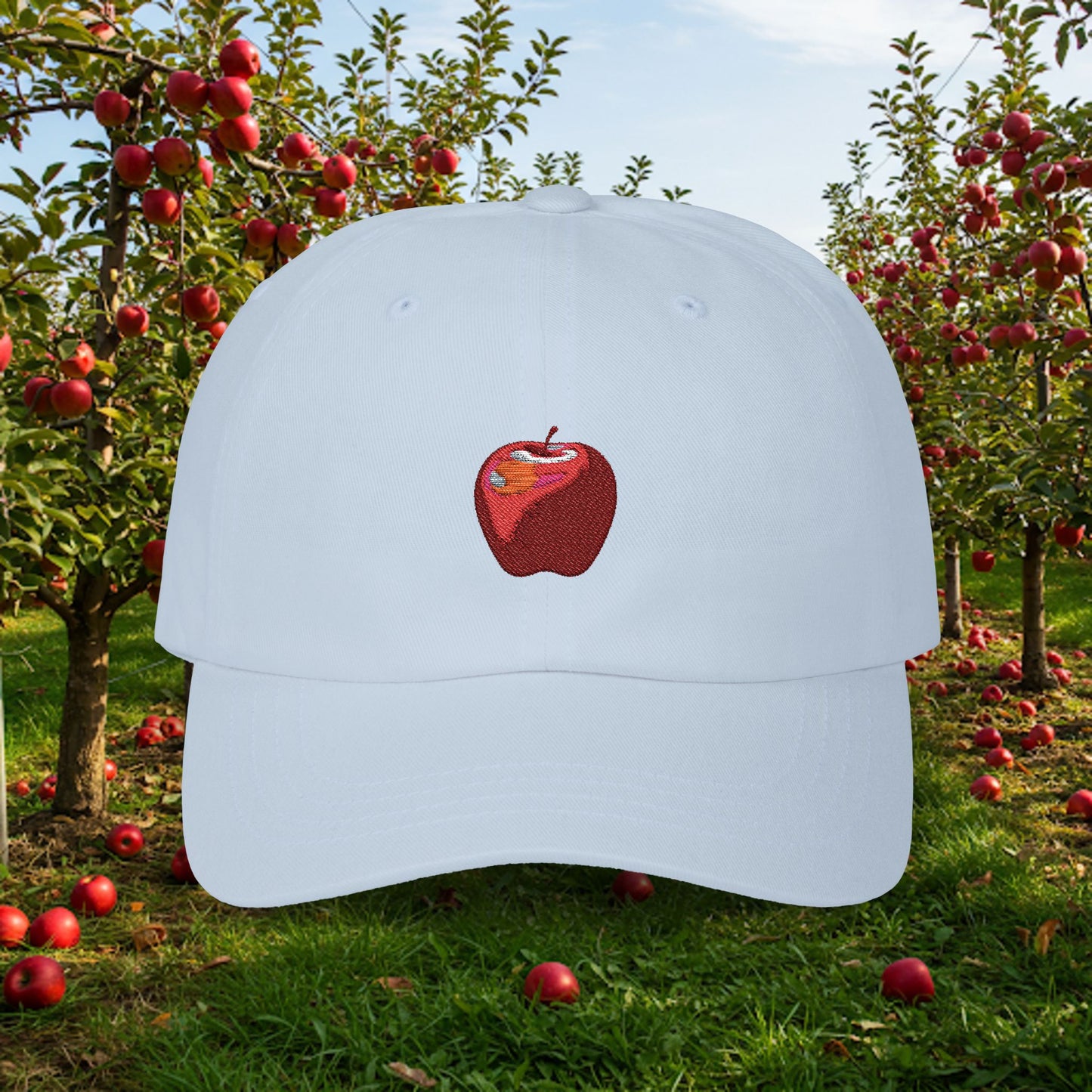 Embroidered Classic Dad Cap - Apple