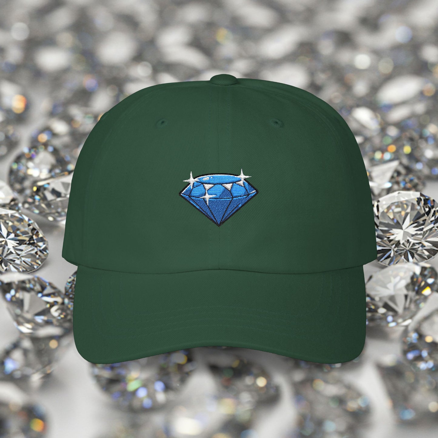 Embroidered Classic Dad Cap - Diamond