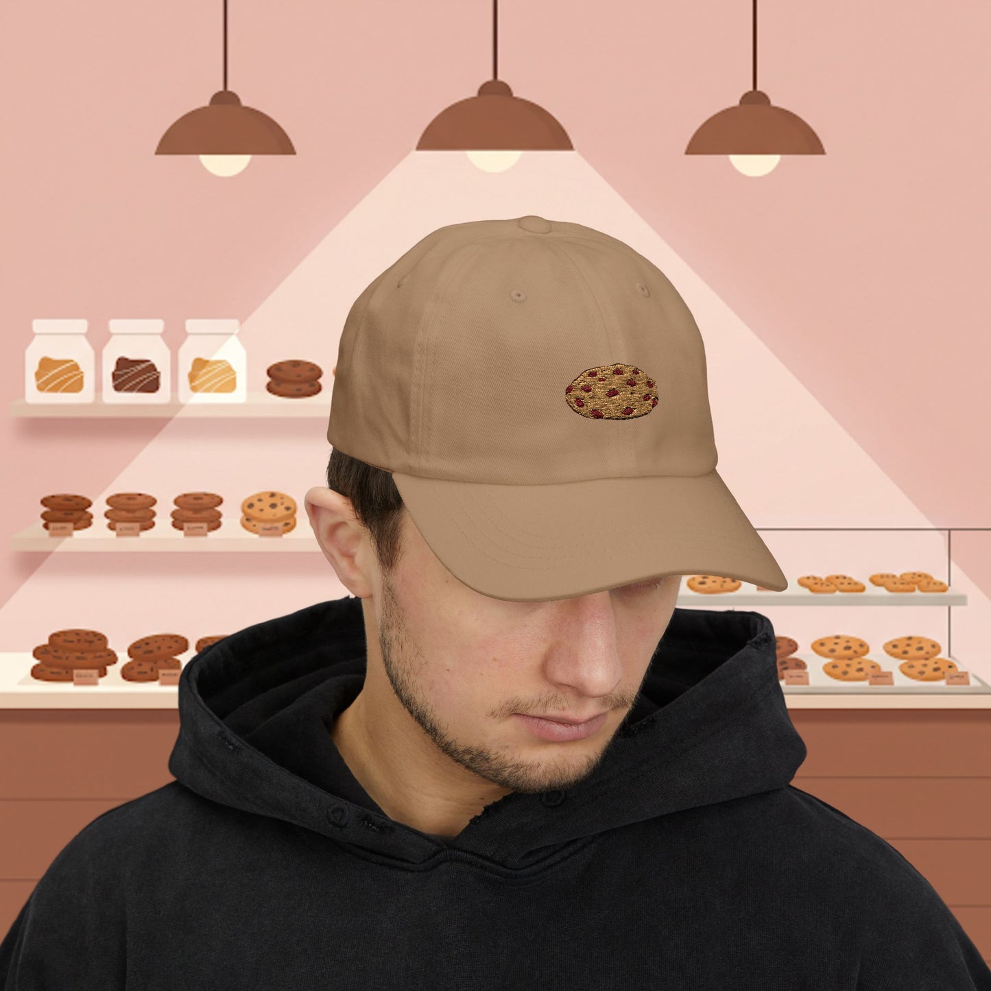 Embroidered Classic Dad Cap - Chocolate Chip Cookie