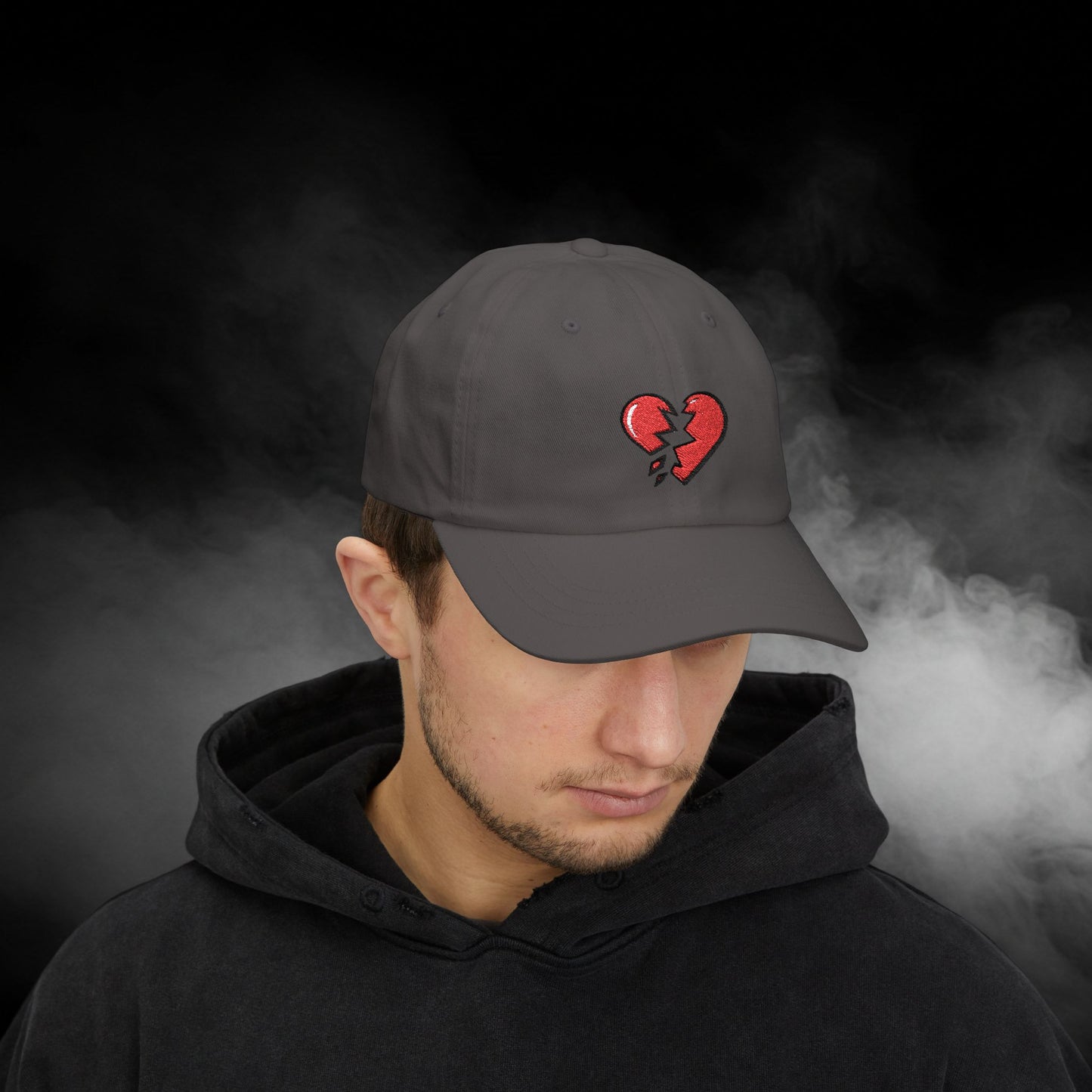 Embroidered Classic Dad Cap - Broken Heart