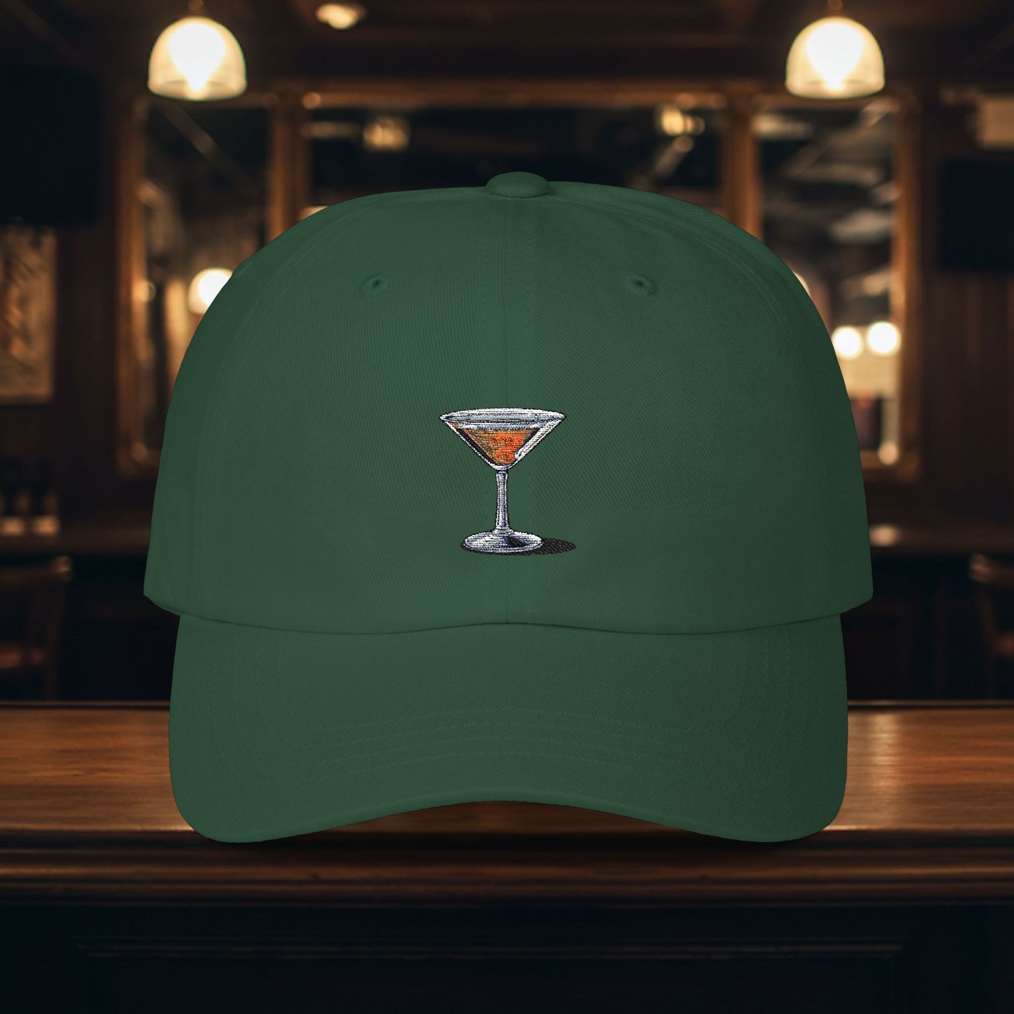 Embroidered Classic Dad Cap - Martini