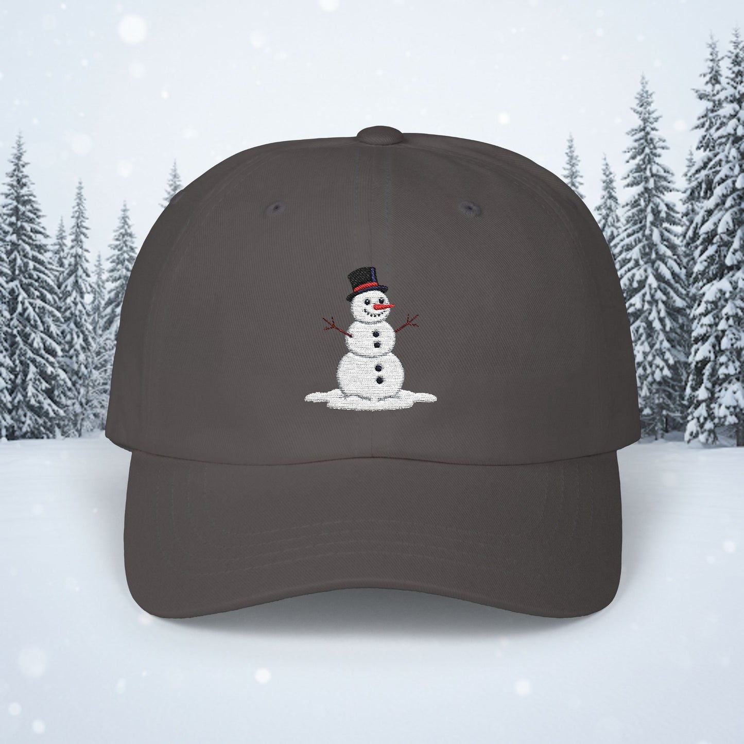 Embroidered Classic Dad Cap - Snowman