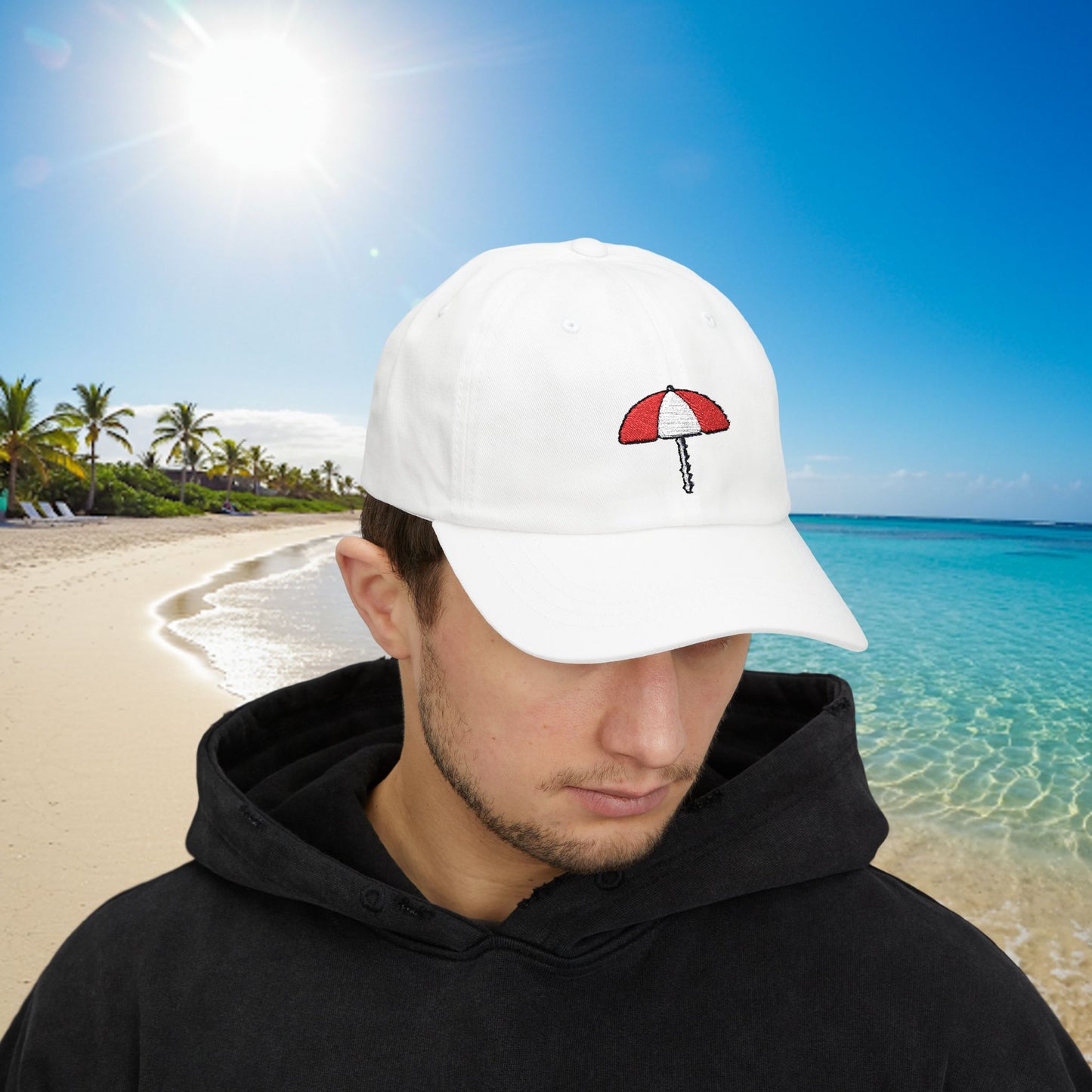 Embroidered Classic Dad Cap - Beach Umbrella