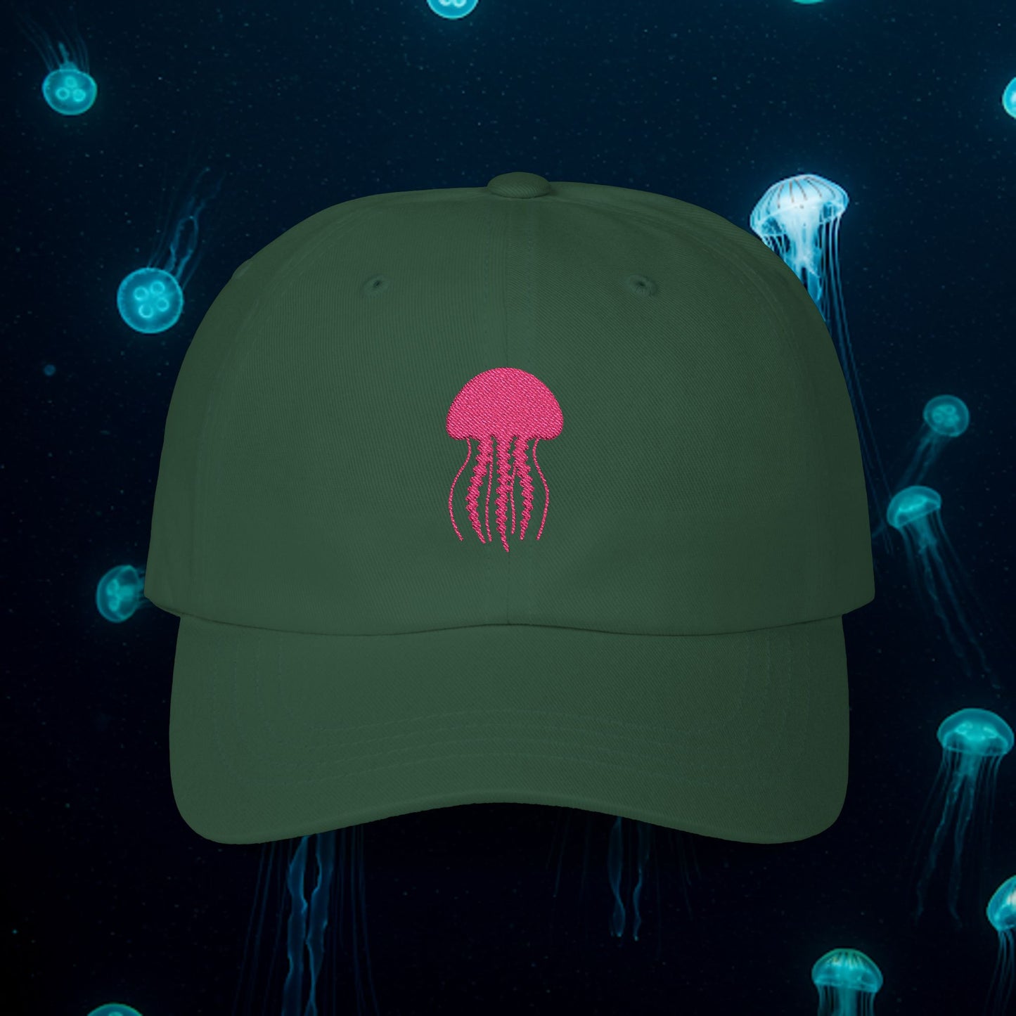 Embroidered Classic Dad Cap - Jellyfish
