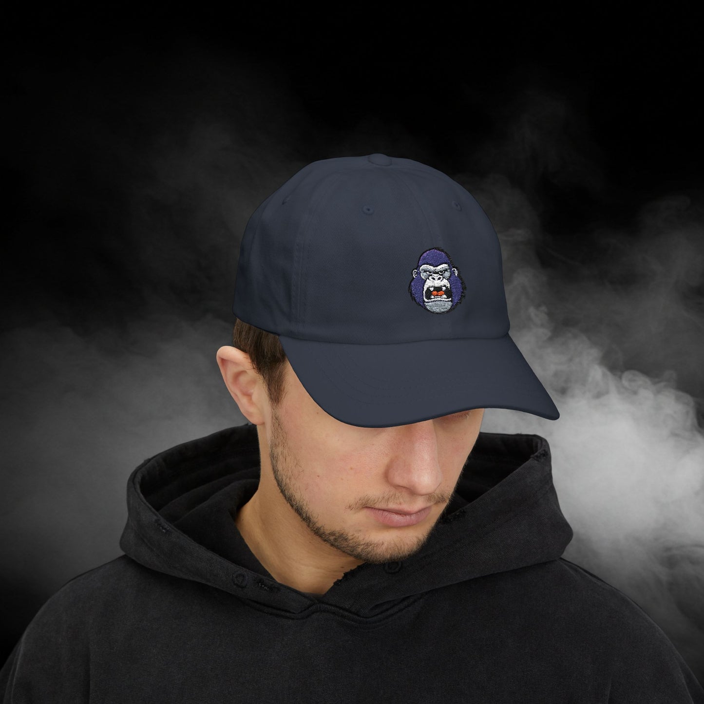 Embroidered Classic Dad Cap - Gorilla Face