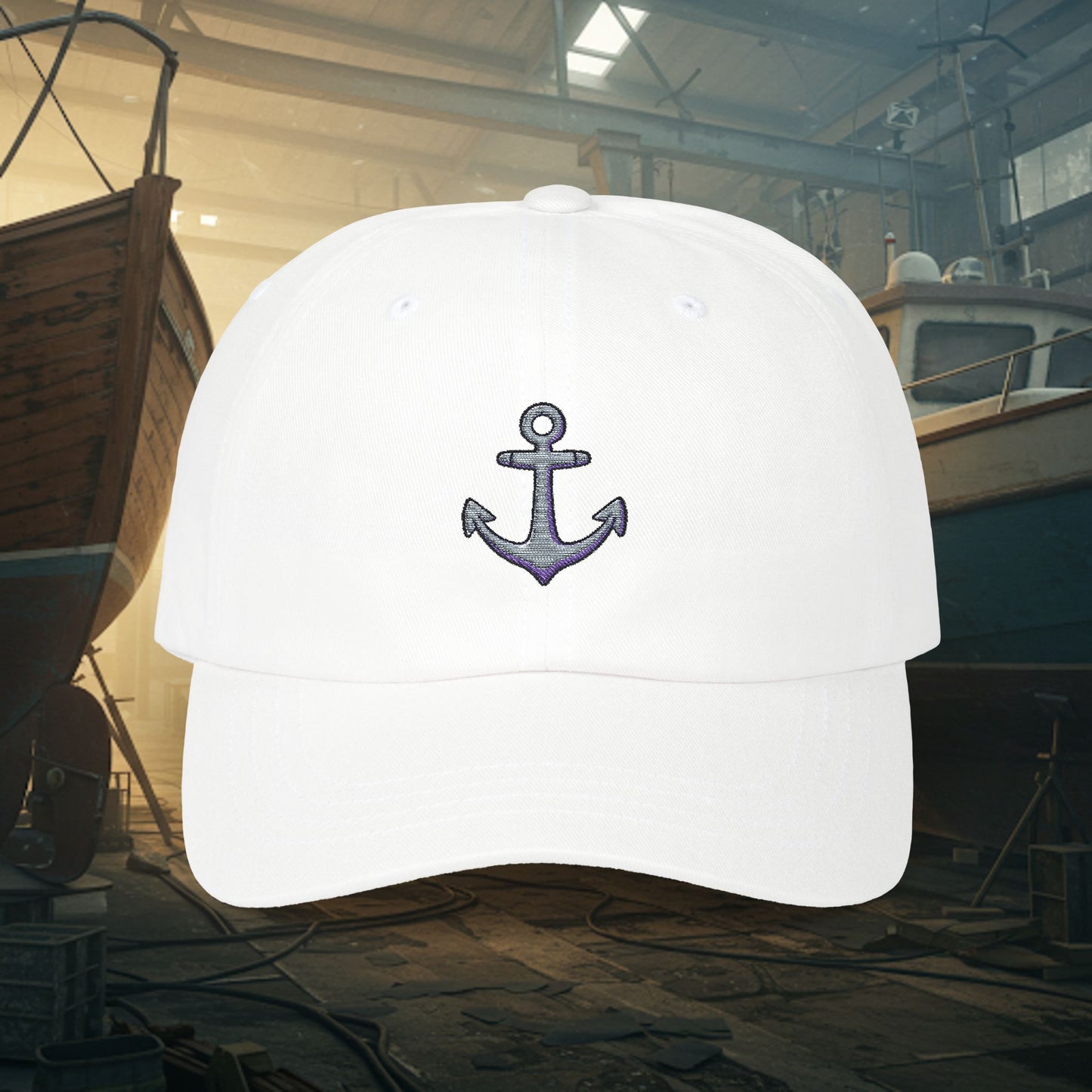 Embroidered Classic Dad Cap - Anchor