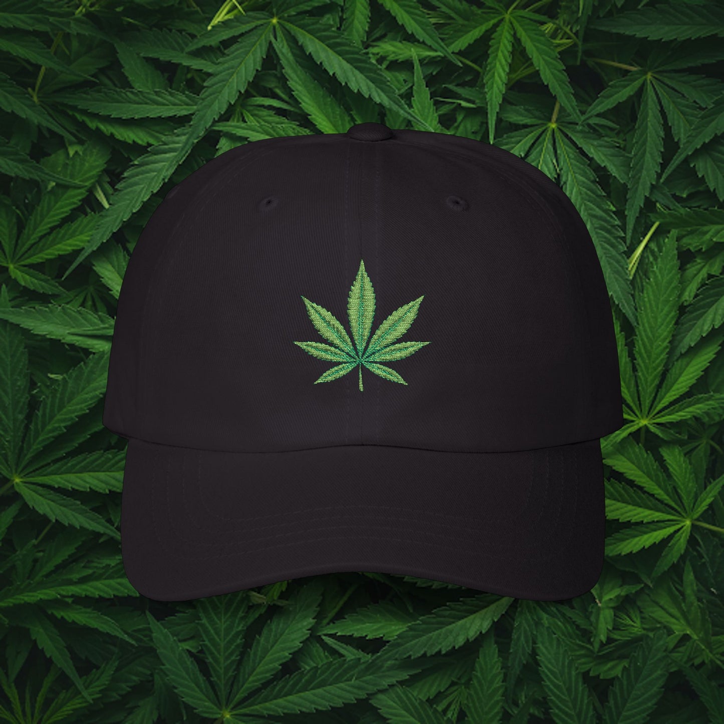 Embroidered Classic Dad Cap - 4/20 Leaf
