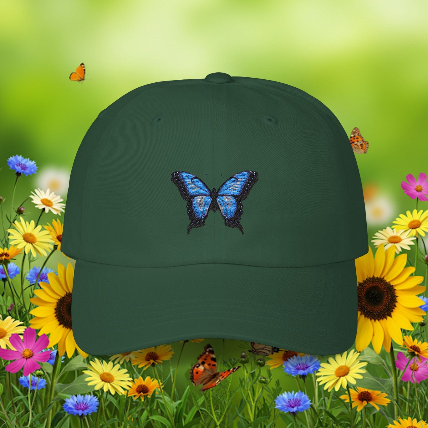 Embroidered Classic Dad Cap - Butterfly