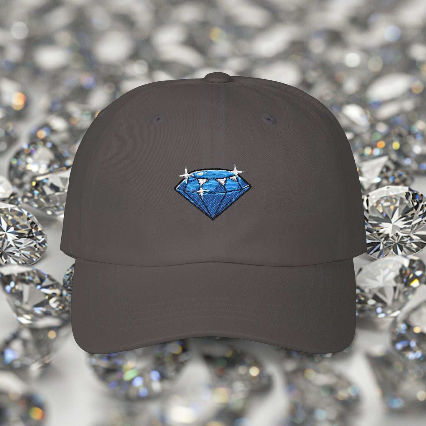 Embroidered Classic Dad Cap - Diamond