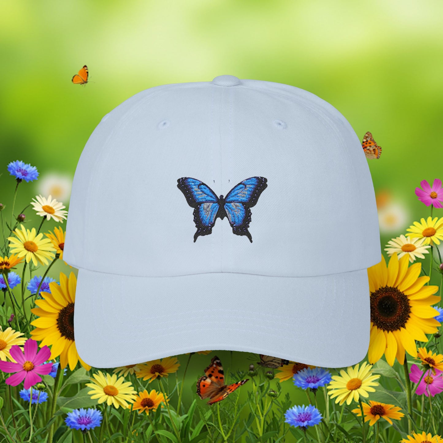 Embroidered Classic Dad Cap - Butterfly