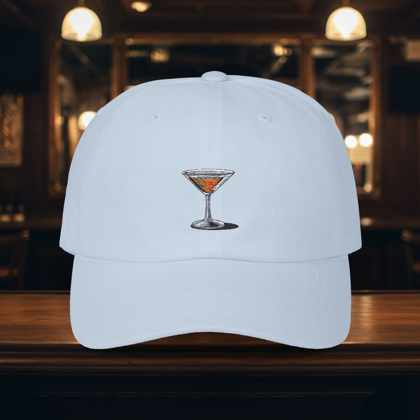 Embroidered Classic Dad Cap - Martini