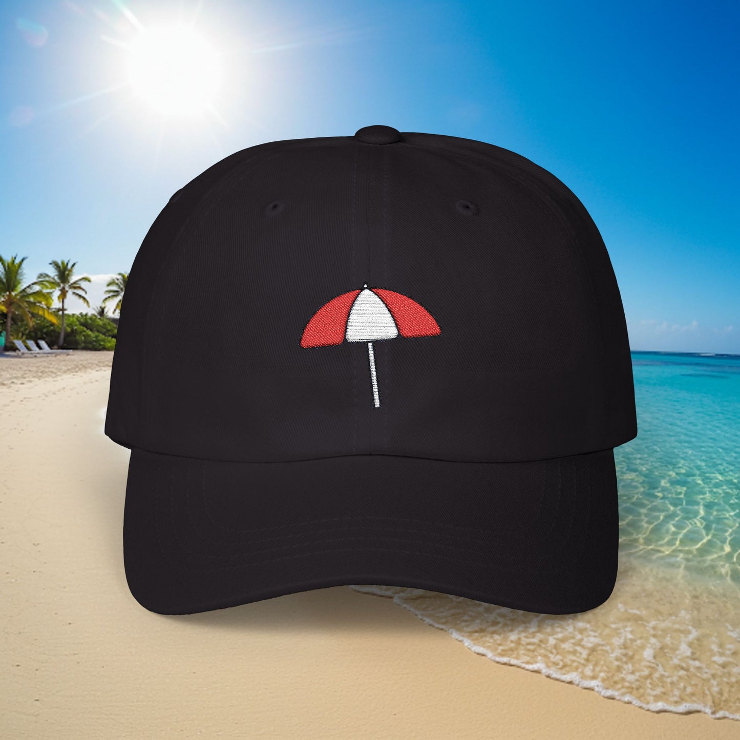Embroidered Classic Dad Cap - Beach Umbrella
