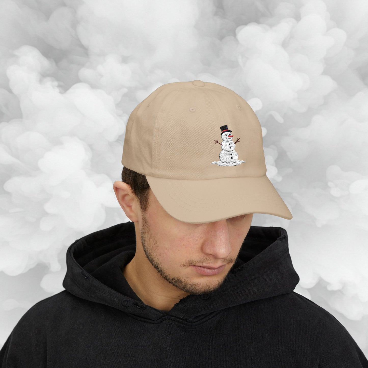 Embroidered Classic Dad Cap - Snowman