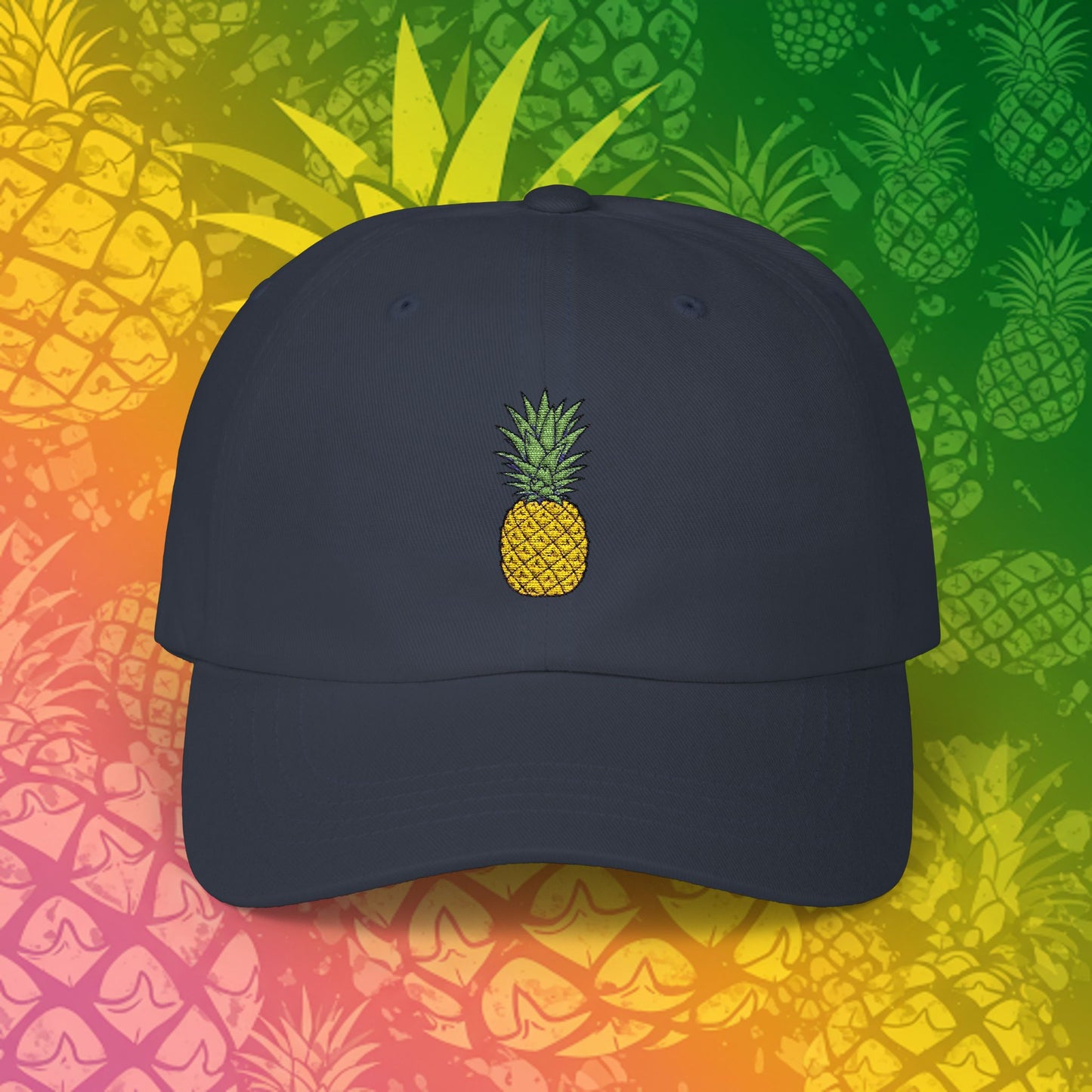 Embroidered Classic Dad Cap - Pineapple