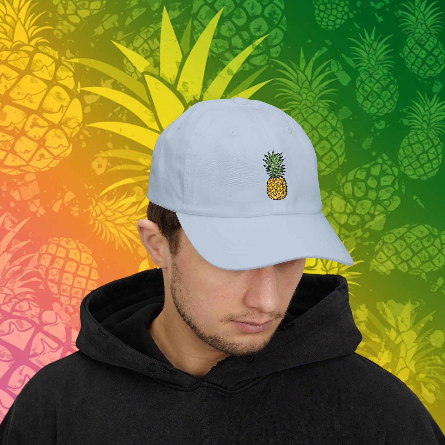 Embroidered Classic Dad Cap - Pineapple