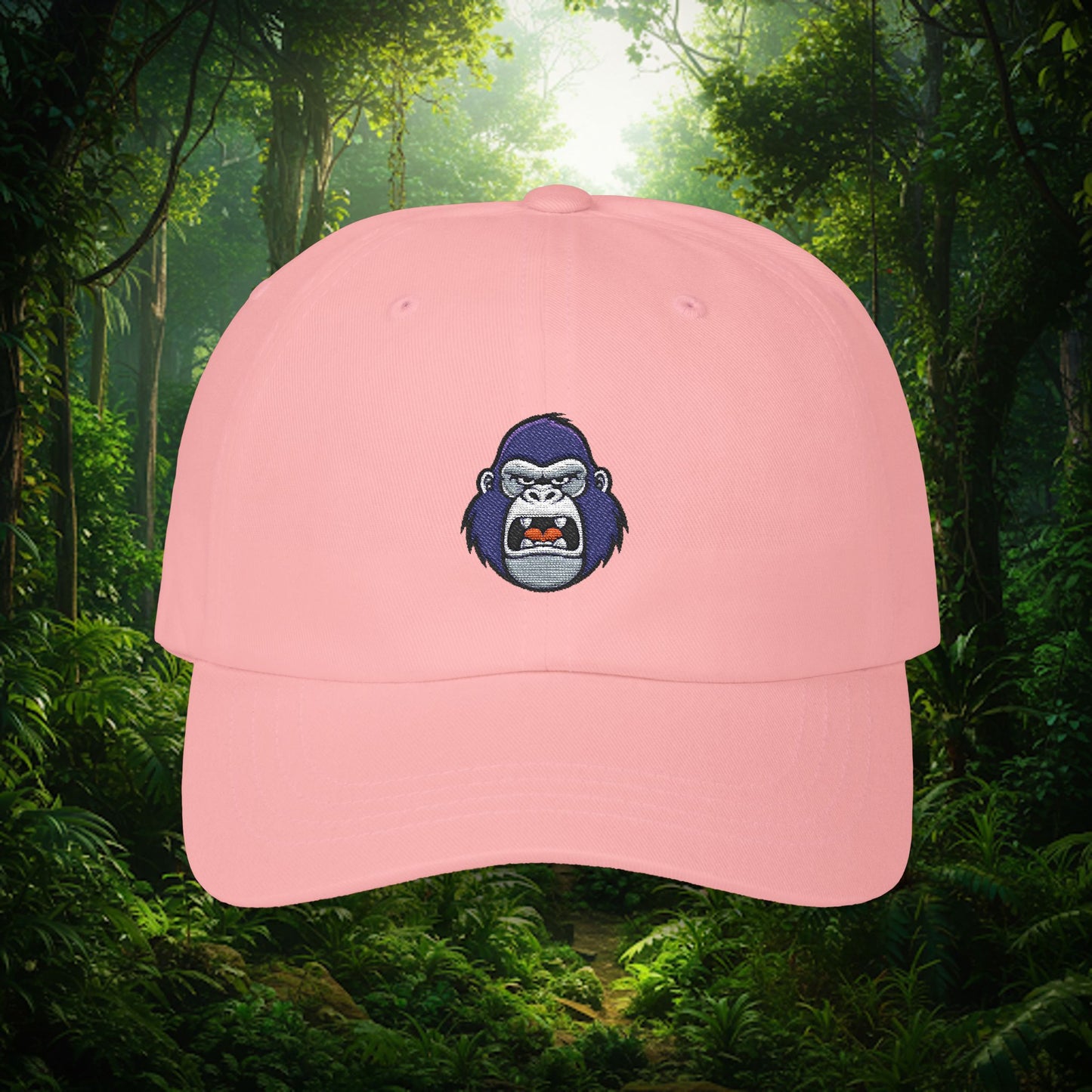 Embroidered Classic Dad Cap - Gorilla Face