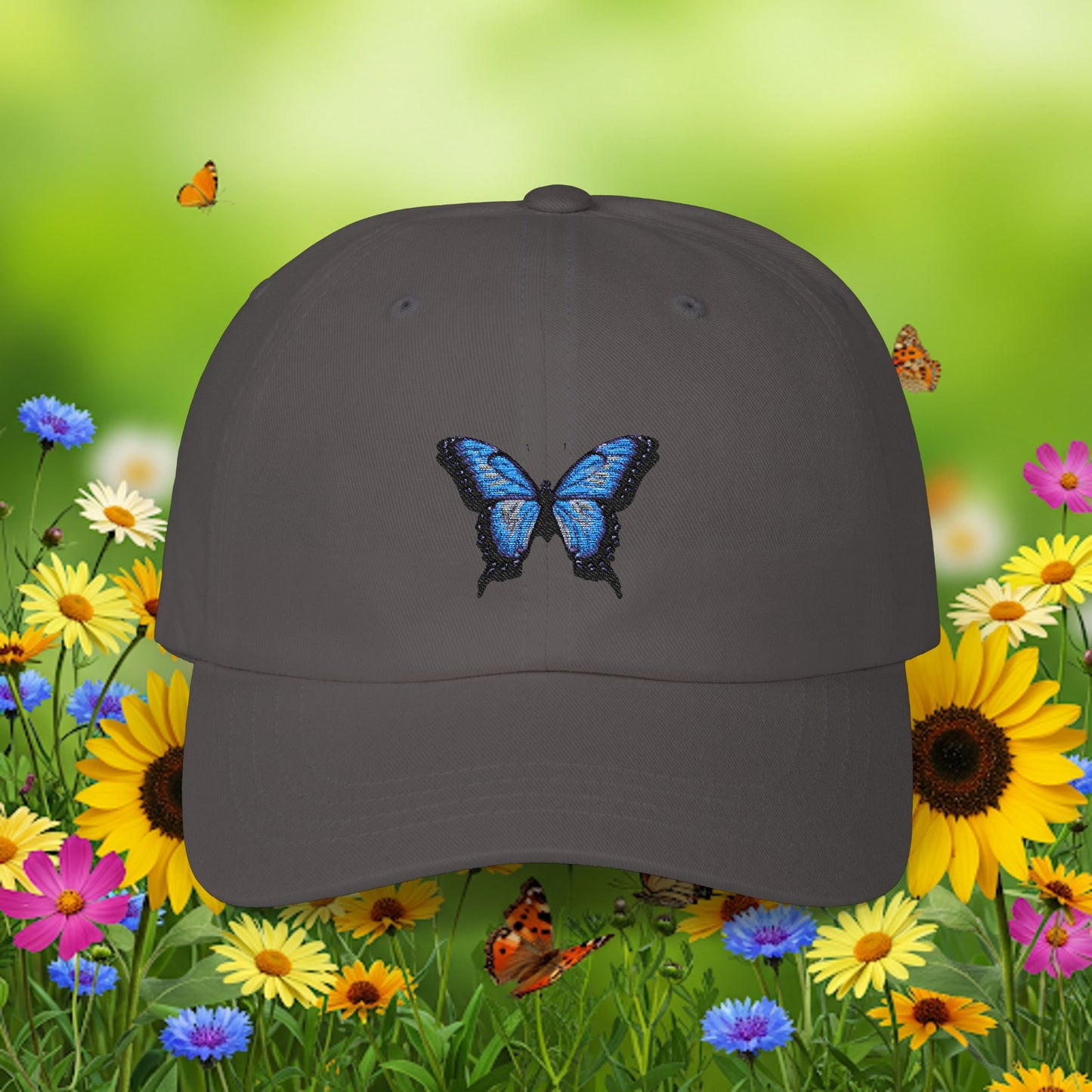 Embroidered Classic Dad Cap - Butterfly