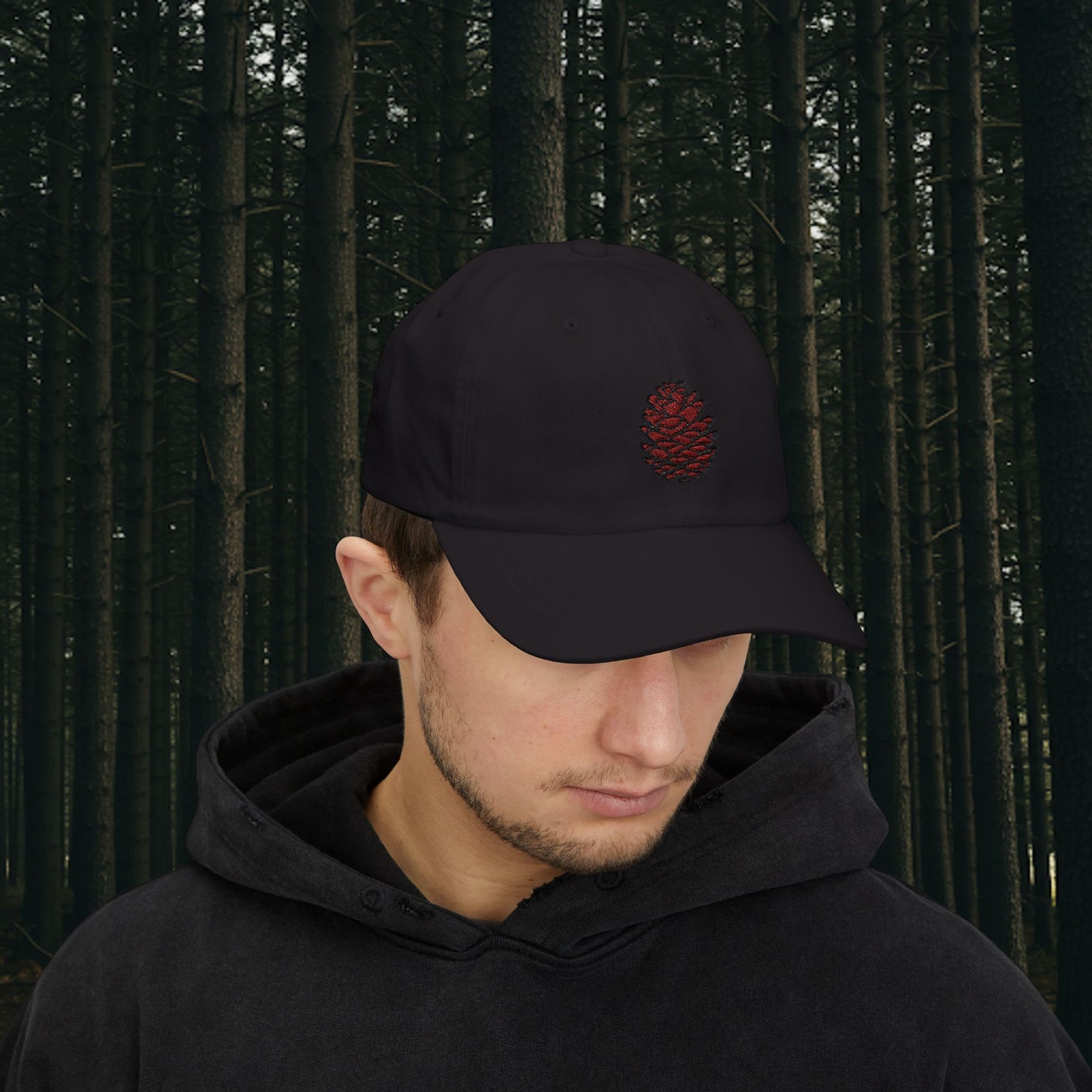 Embroidered Classic Dad Cap - Pinecone