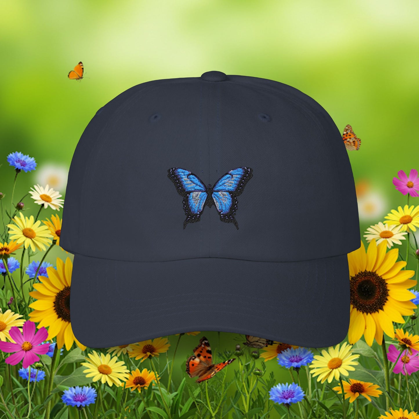 Embroidered Classic Dad Cap - Butterfly