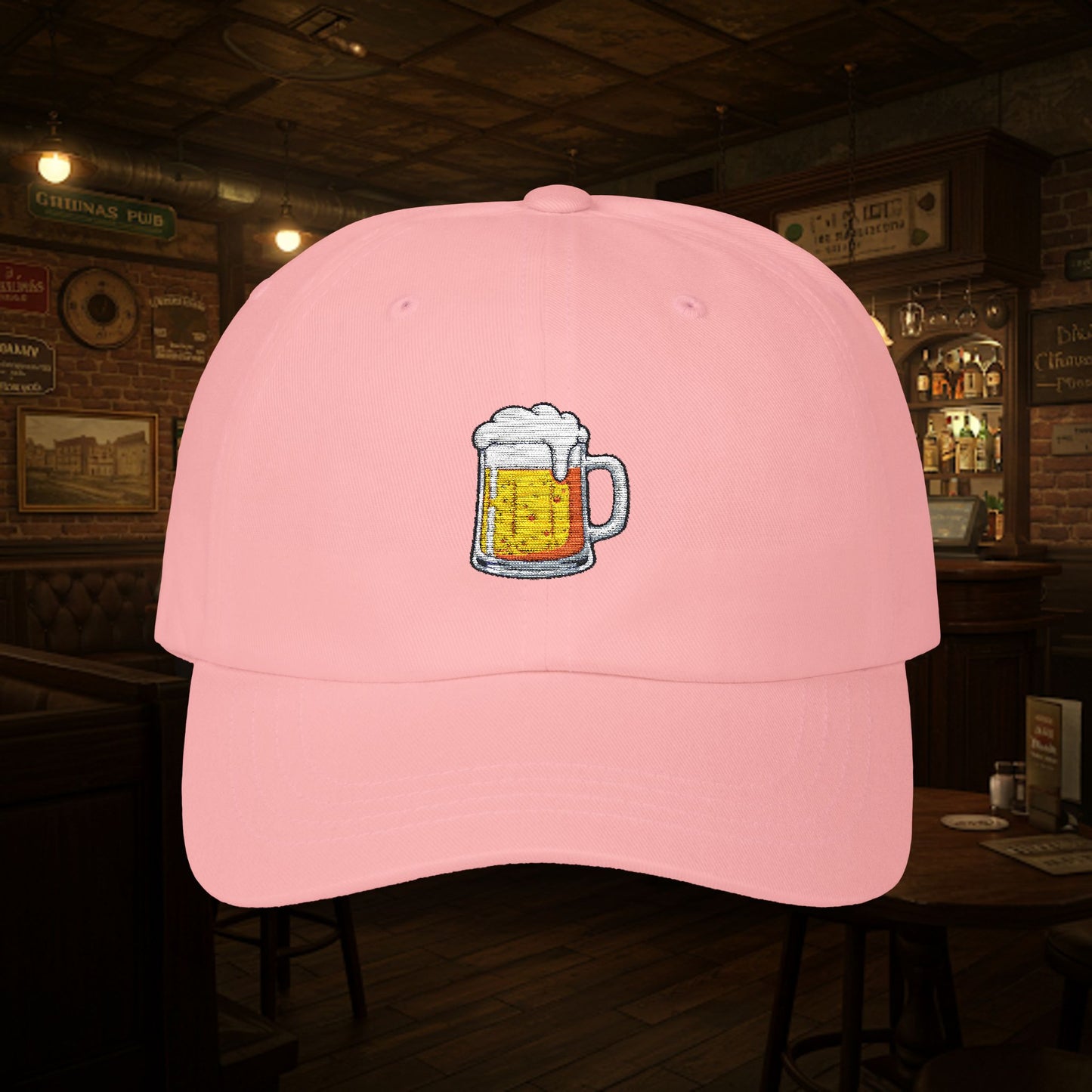Embroidered Classic Dad Cap - Beer Mug