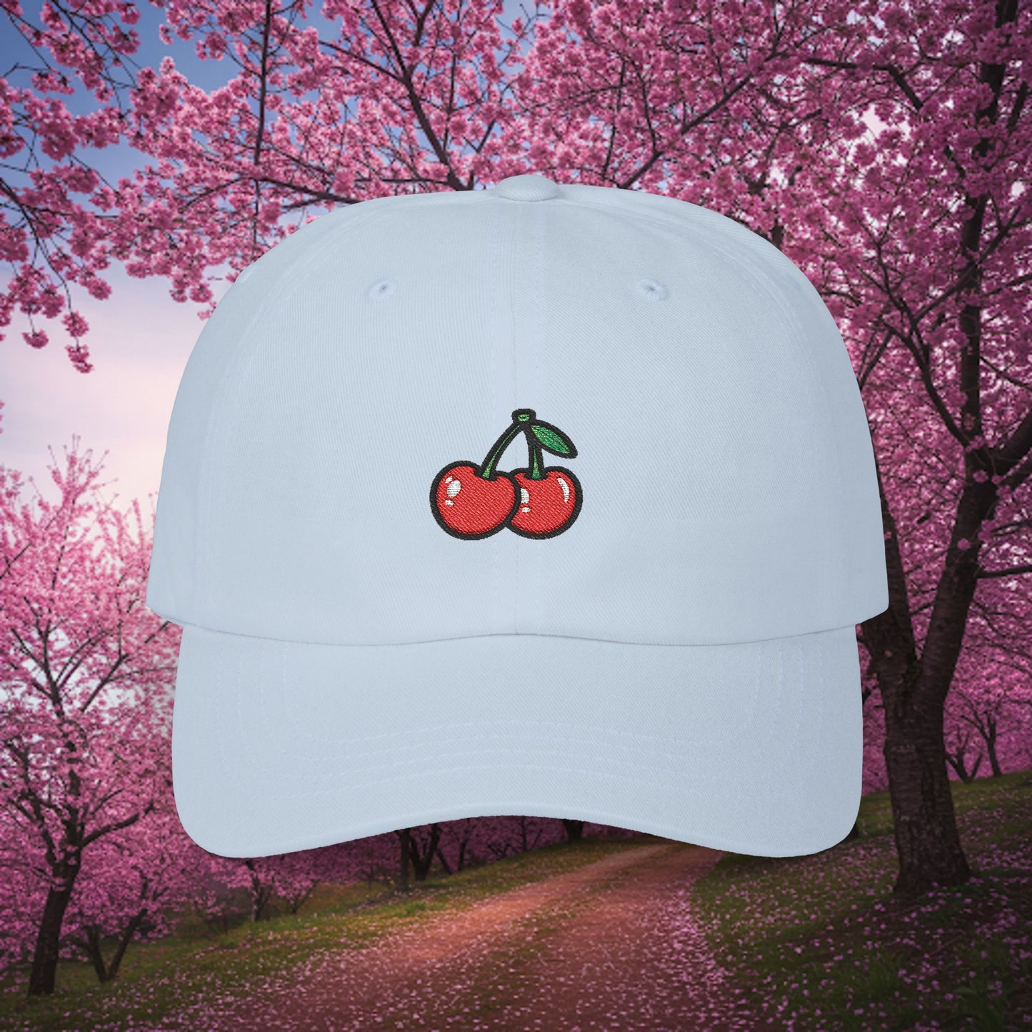 Embroidered Classic Dad Cap - Cherries