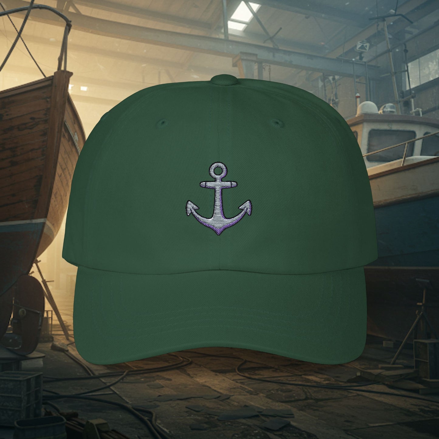 Embroidered Classic Dad Cap - Anchor
