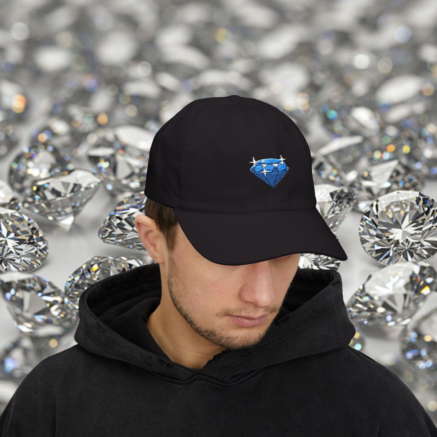 Embroidered Classic Dad Cap - Diamond