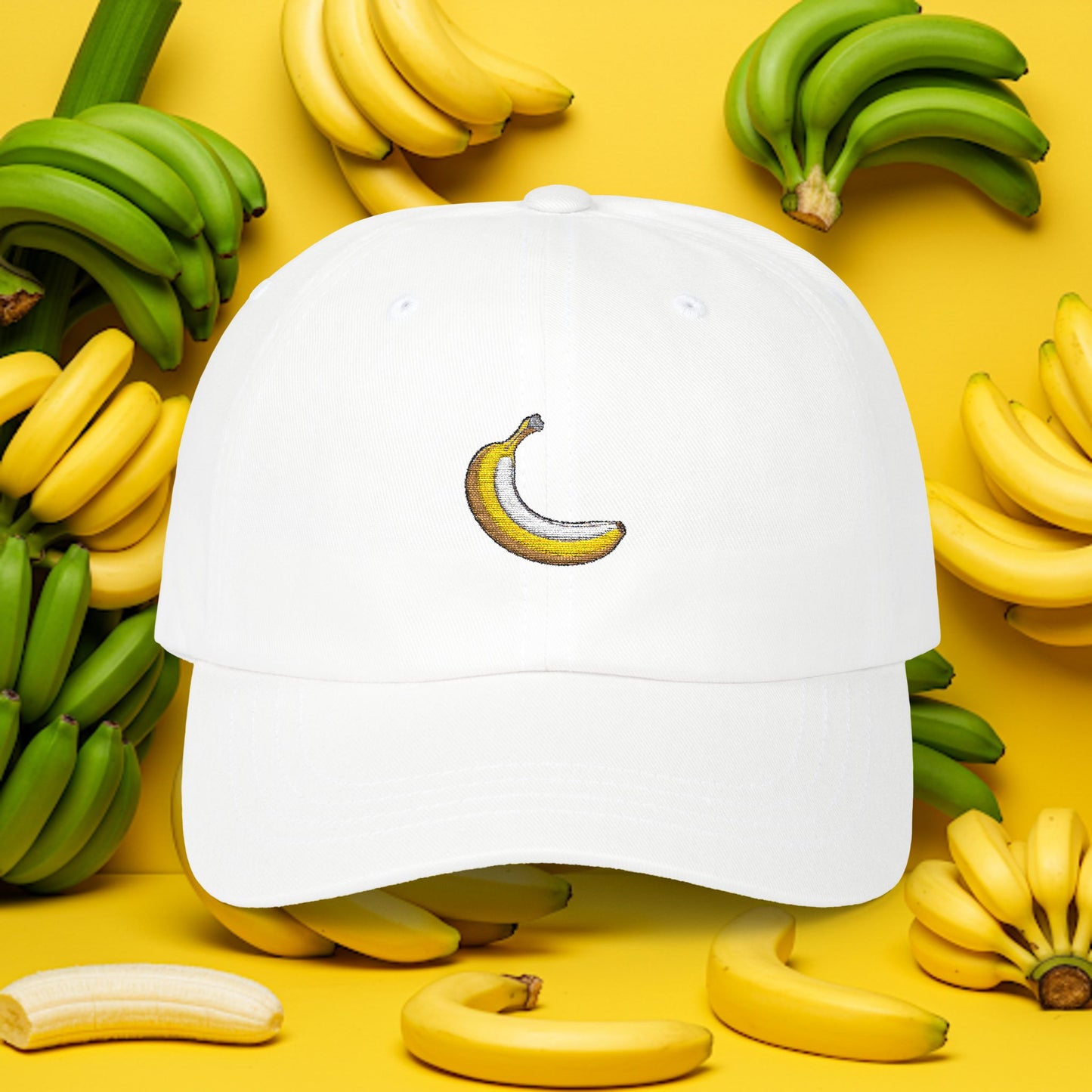 Embroidered Classic Dad Cap - Banana
