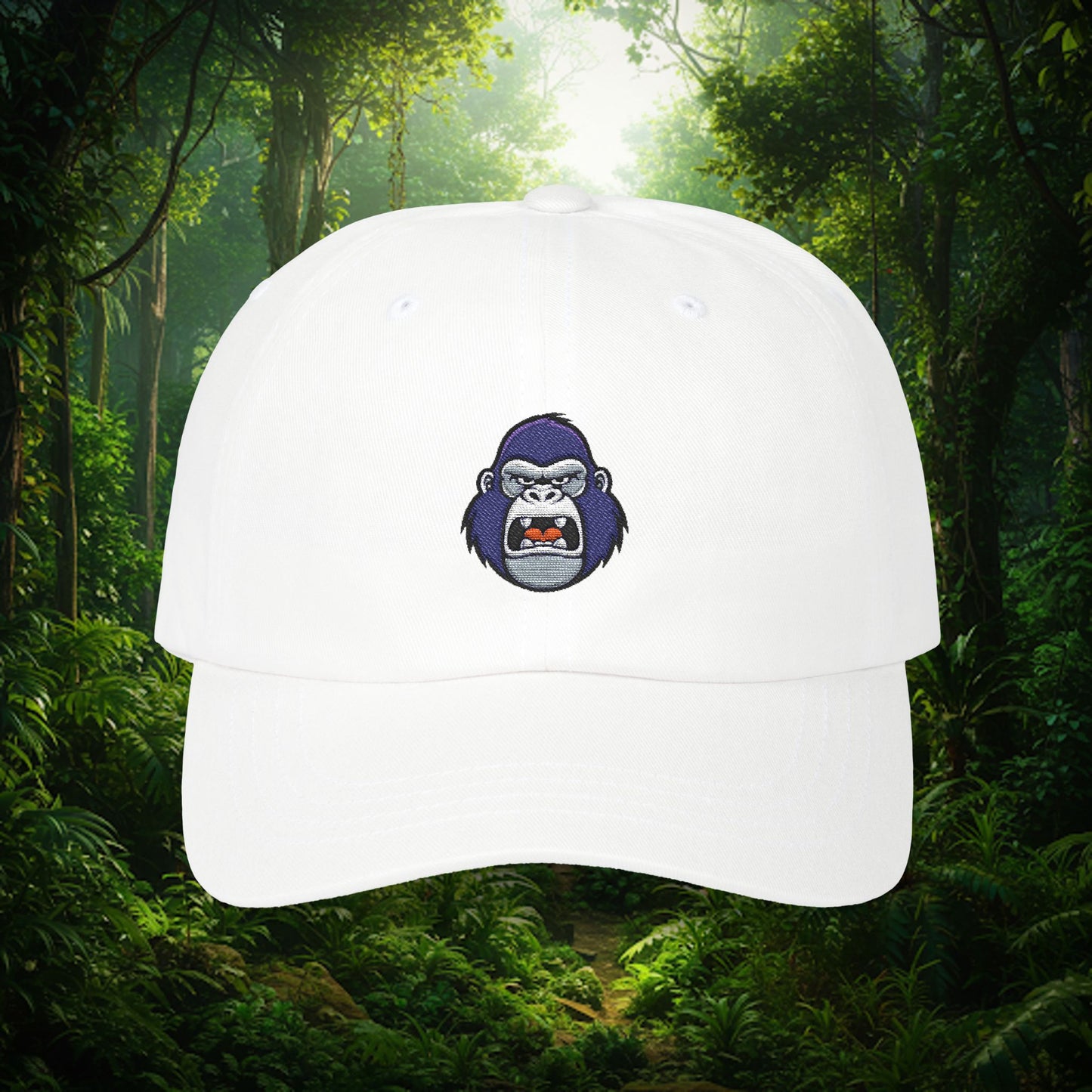 Embroidered Classic Dad Cap - Gorilla Face