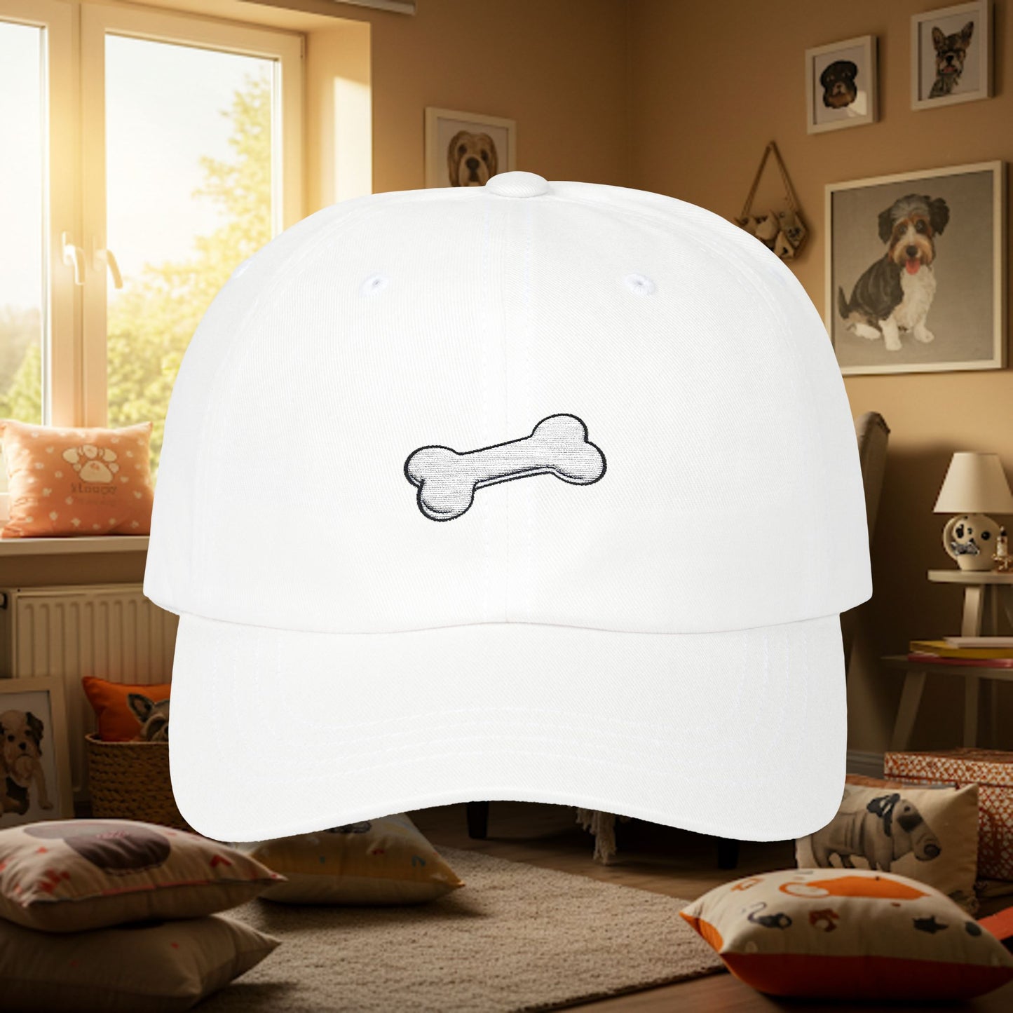 Embroidered Classic Dad Cap - Dog Bone
