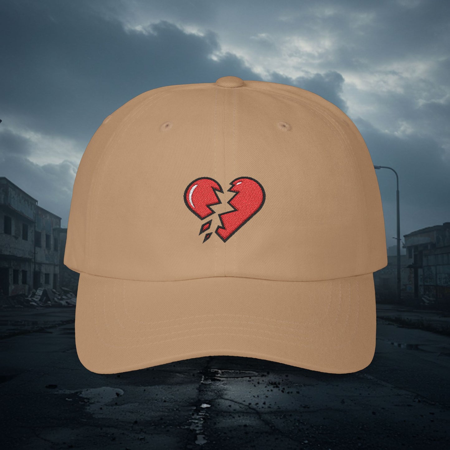 Embroidered Classic Dad Cap - Broken Heart