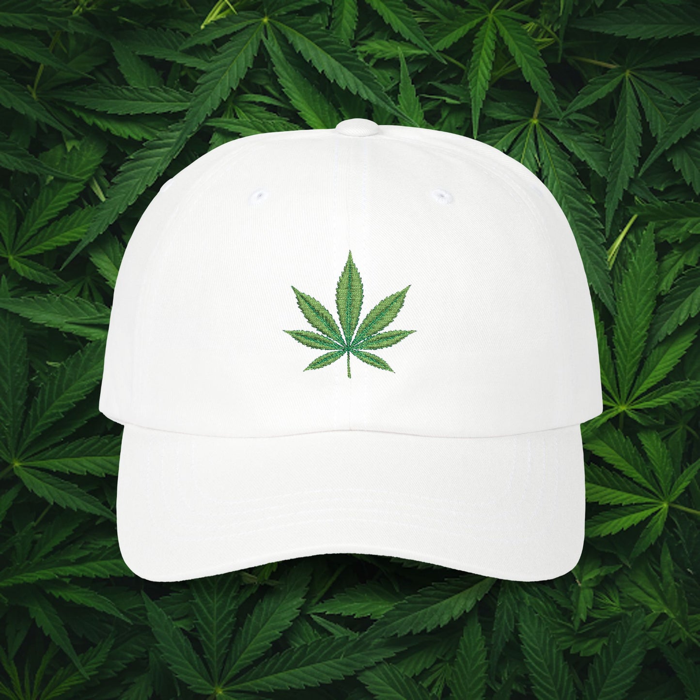 Embroidered Classic Dad Cap - 4/20 Leaf