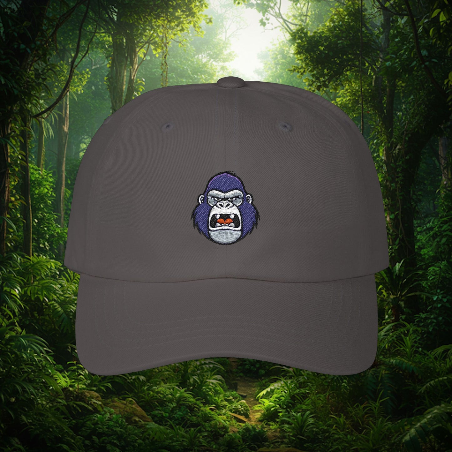 Embroidered Classic Dad Cap - Gorilla Face