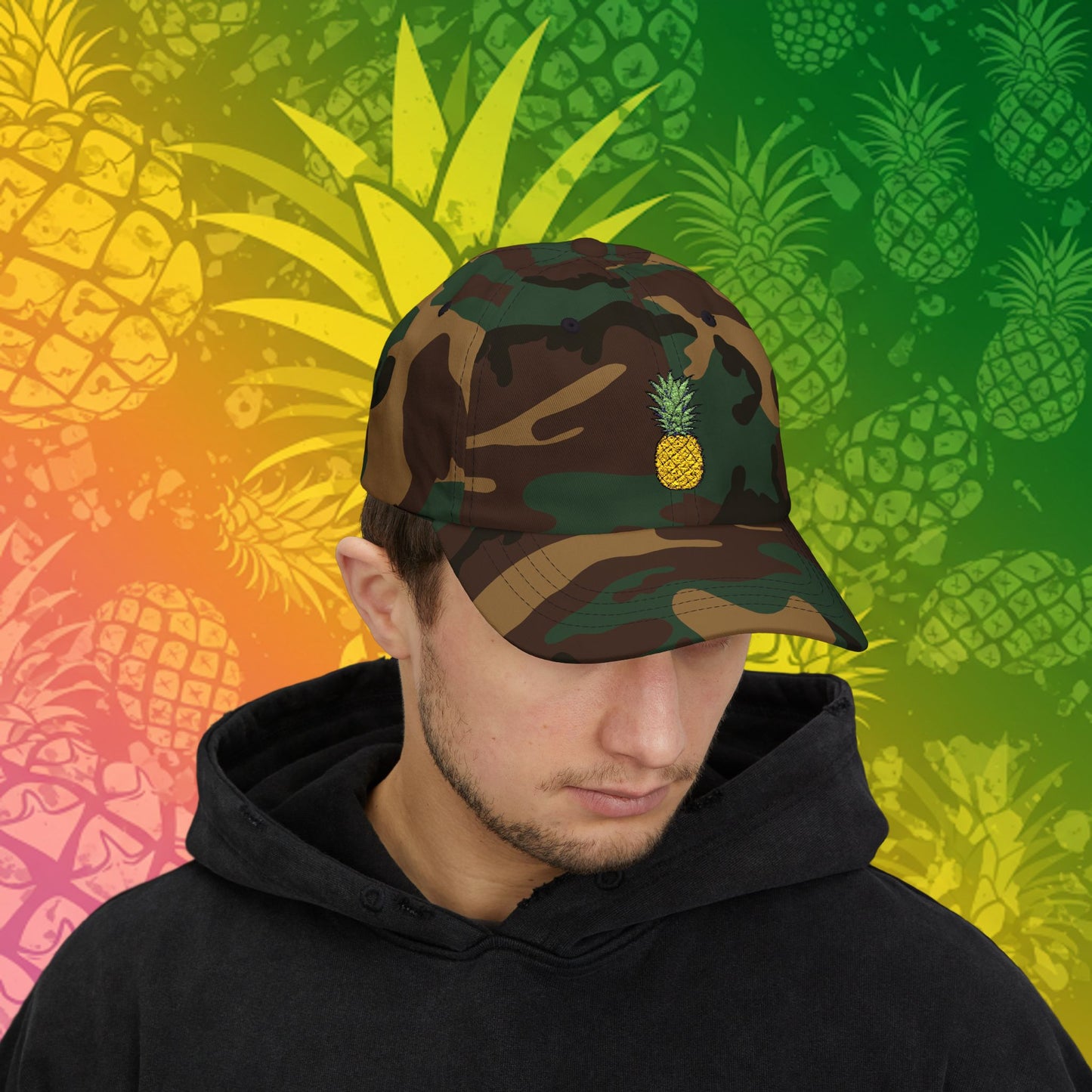 Embroidered Classic Dad Cap - Pineapple