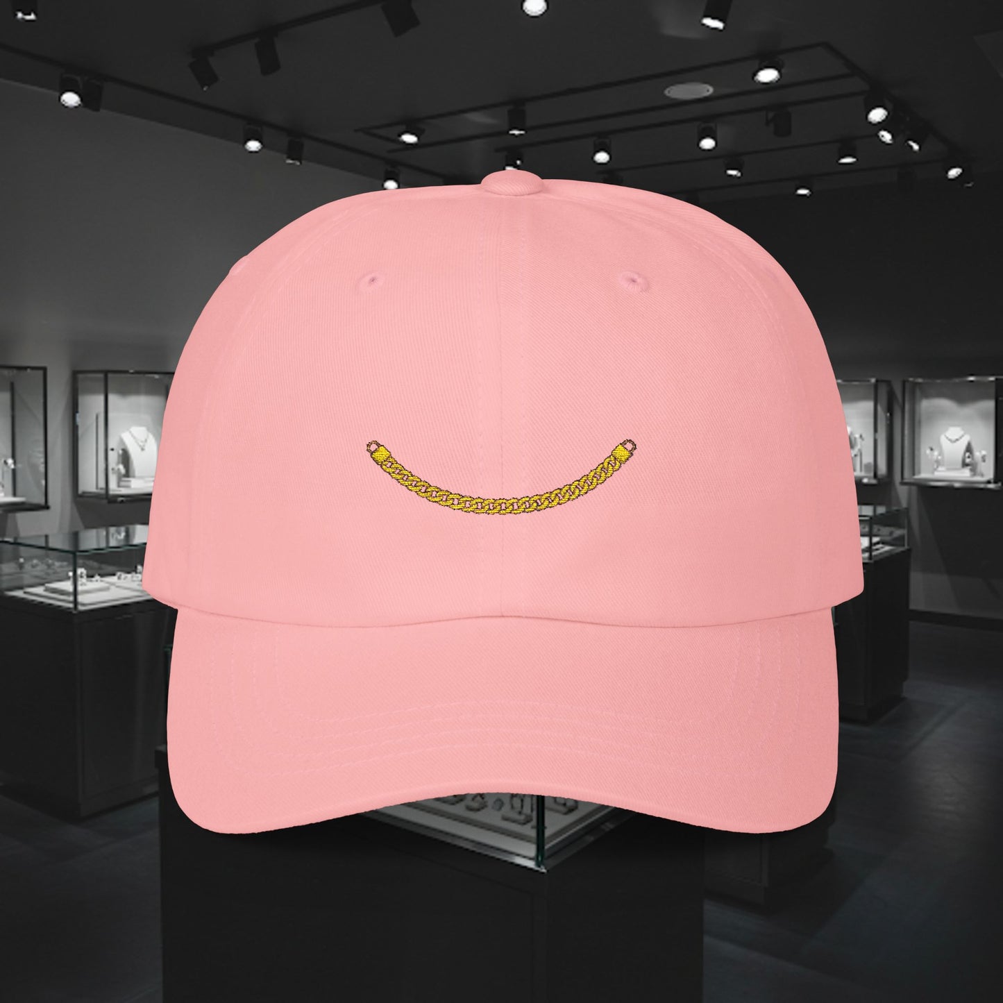 Embroidered Classic Dad Cap - Gold Chain