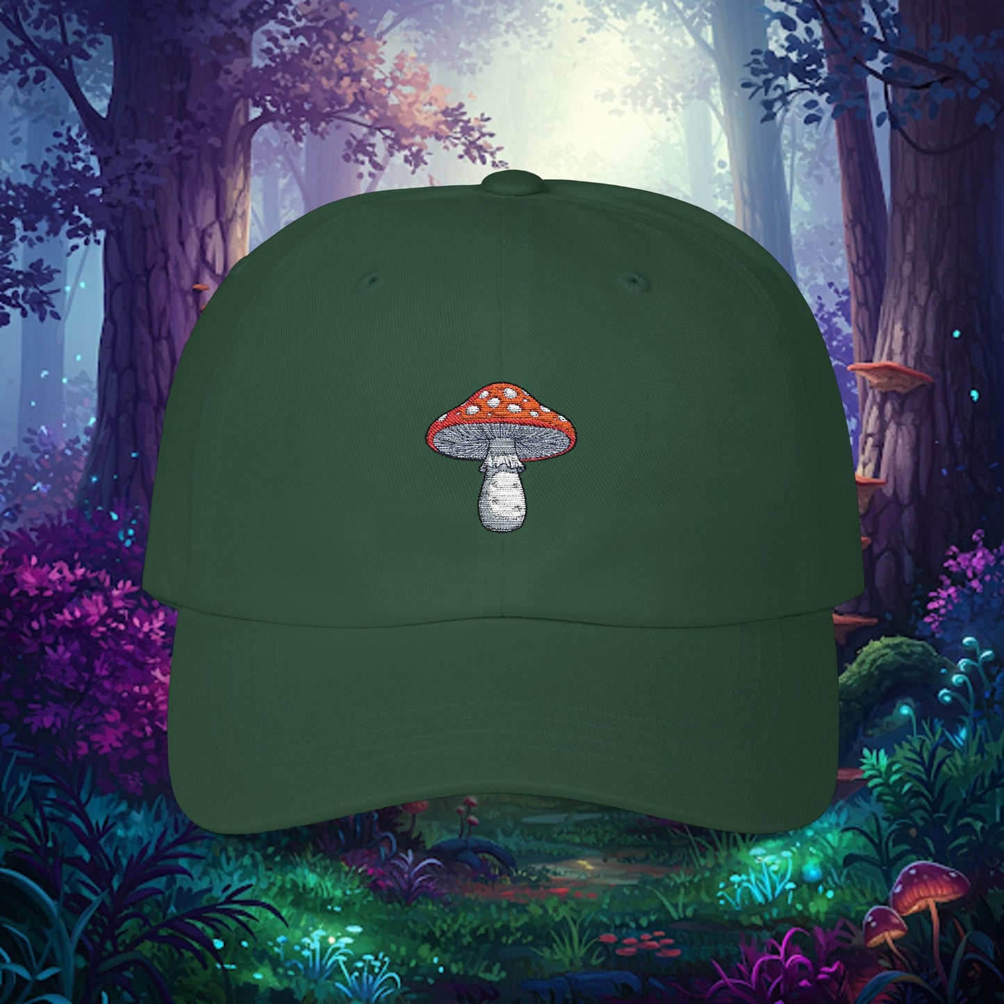 Embroidered Classic Dad Cap - Mushroom