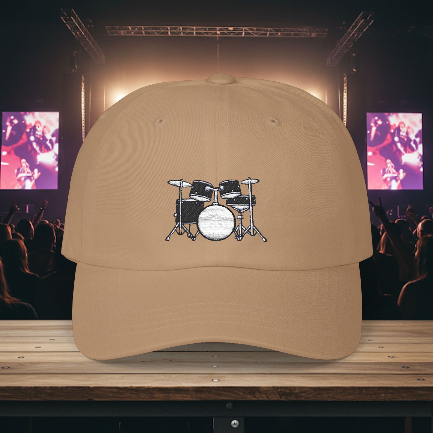 Embroidered Classic Dad Cap - Drum Set