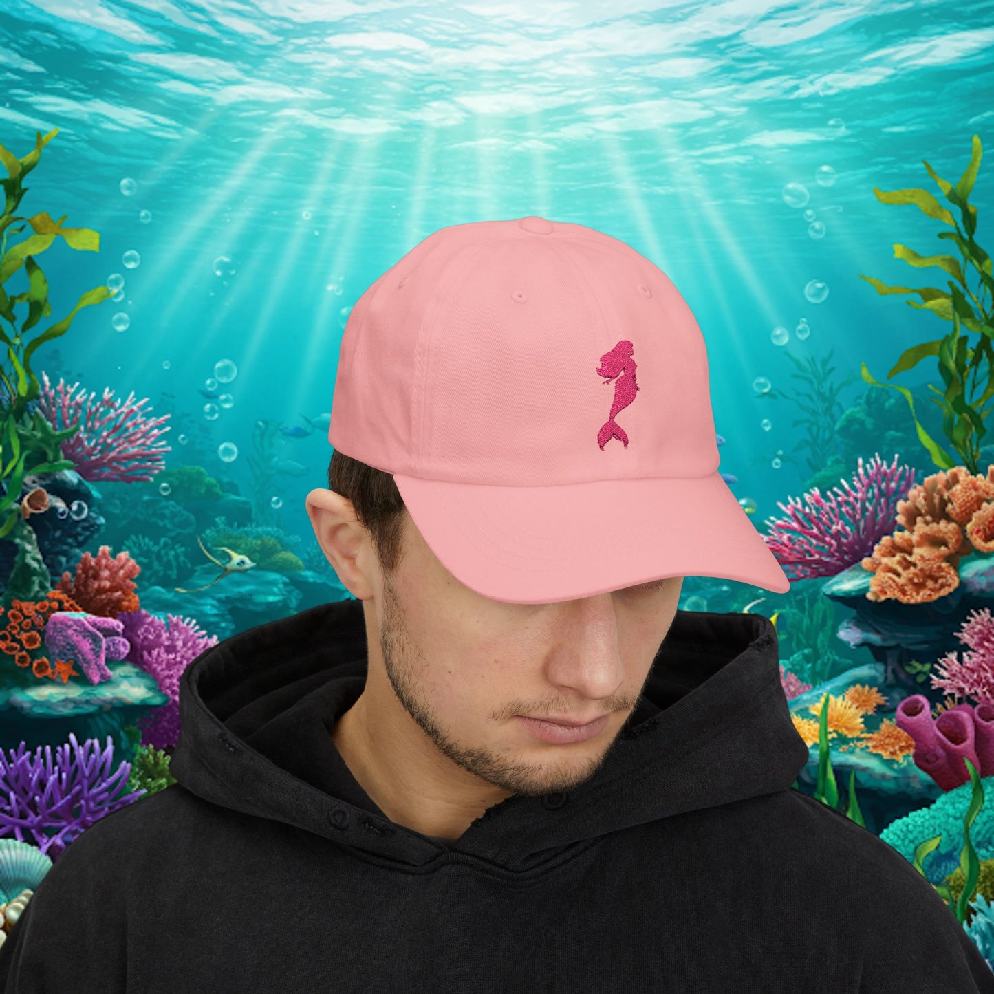 Embroidered Classic Dad Cap - Mermaid