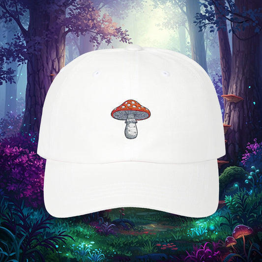 Embroidered Classic Dad Cap - Mushroom