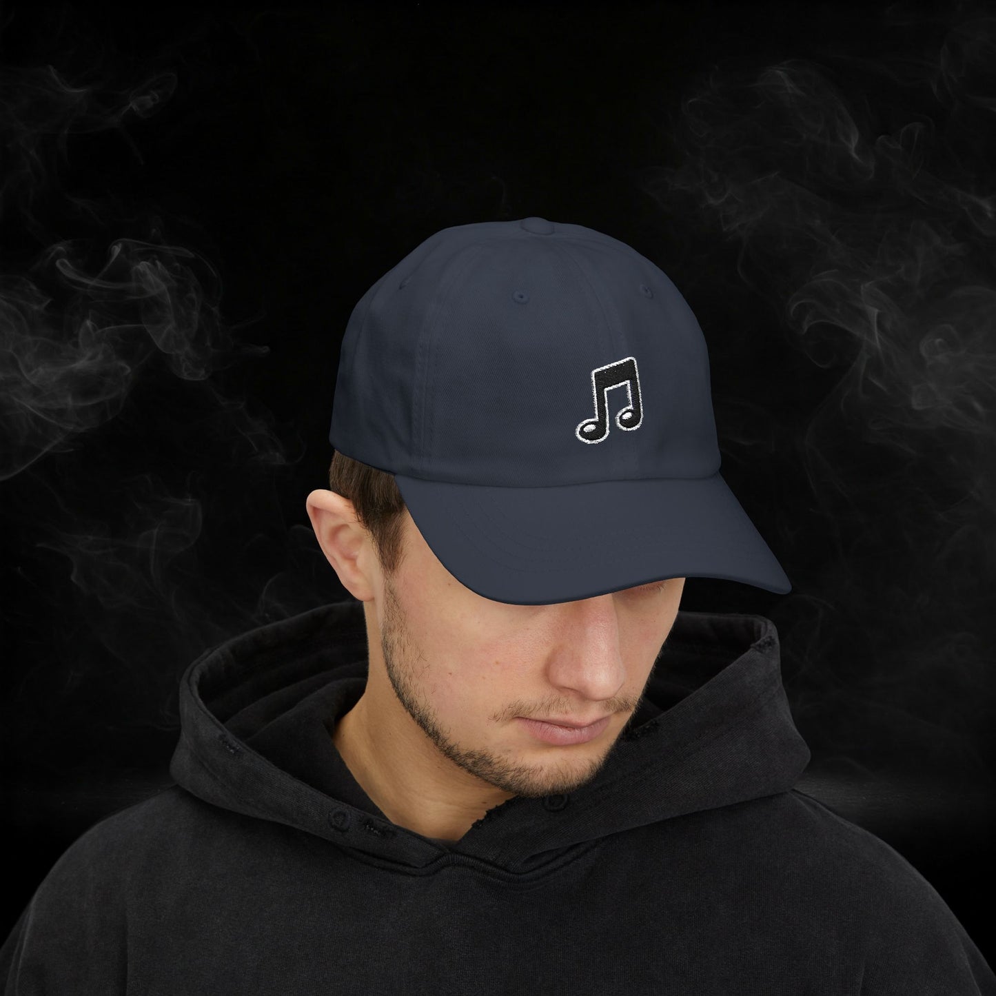 Embroidered Classic Dad Cap - Music Note