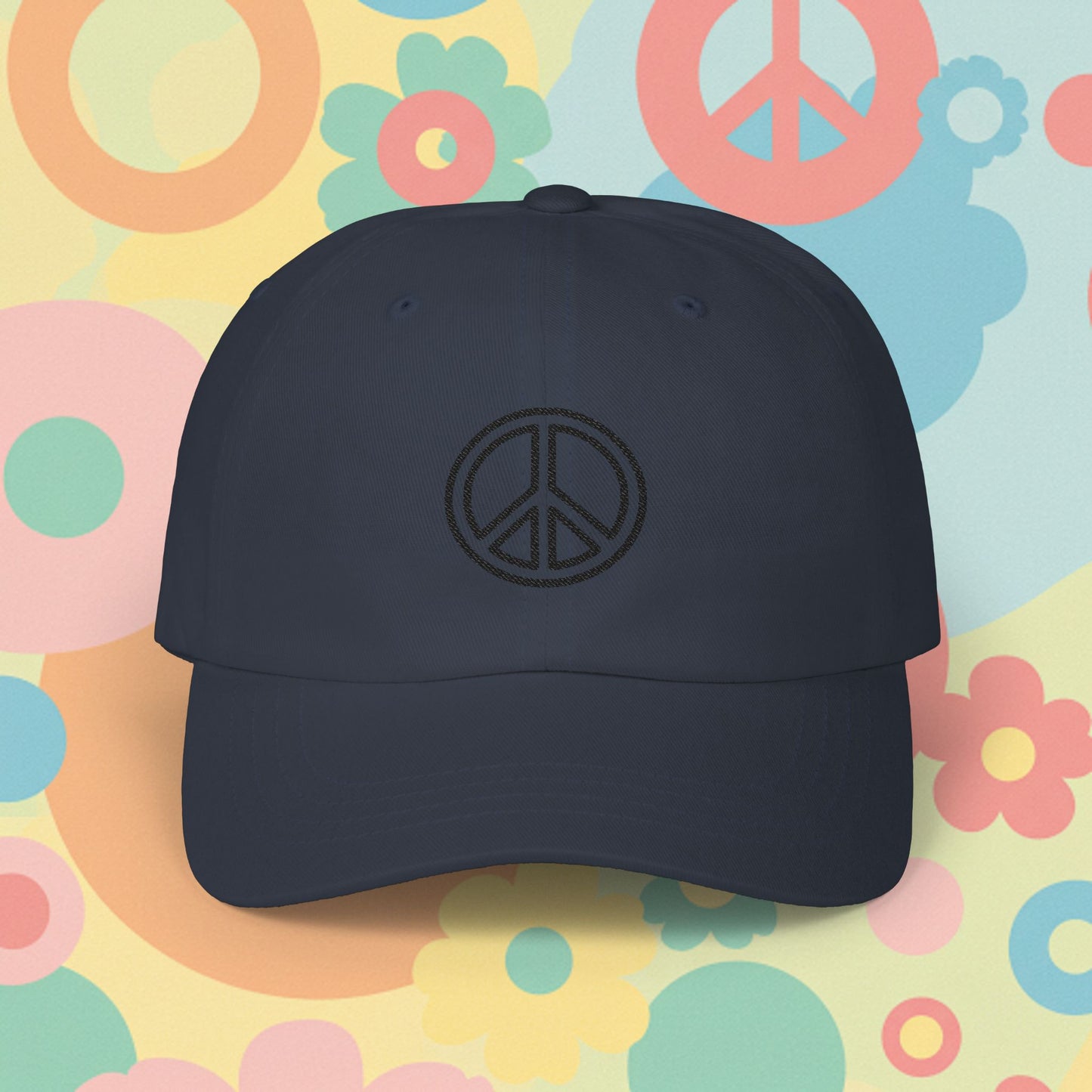 Embroidered Classic Dad Cap - Peace Sign