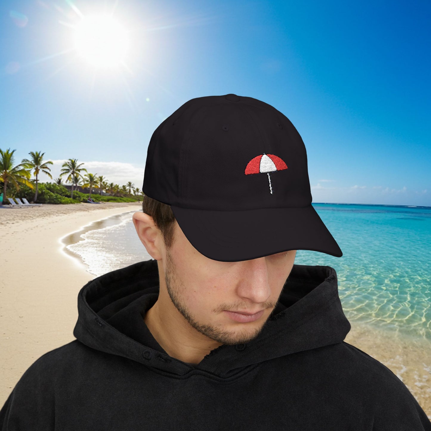Embroidered Classic Dad Cap - Beach Umbrella