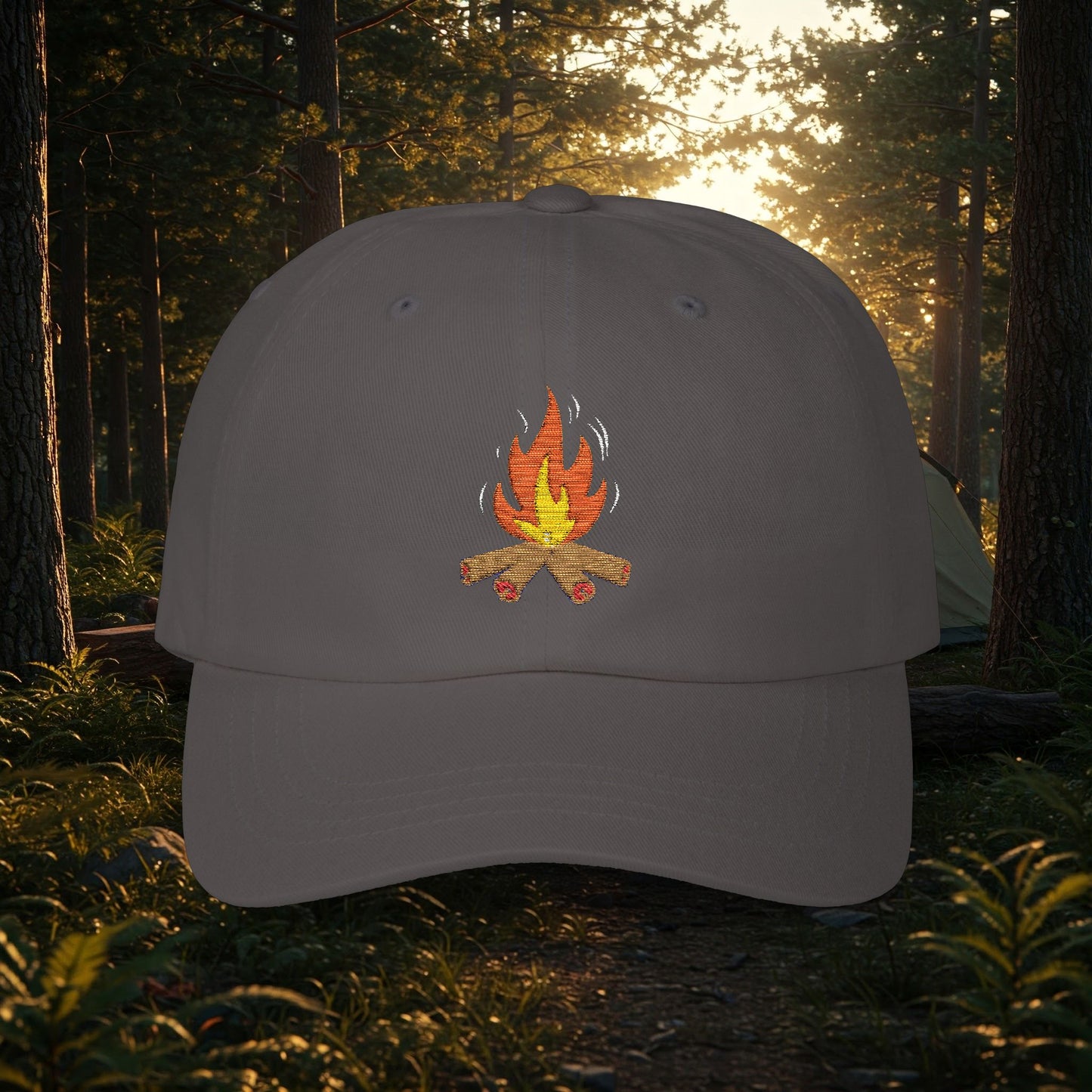 Embroidered Classic Dad Cap - Campfire